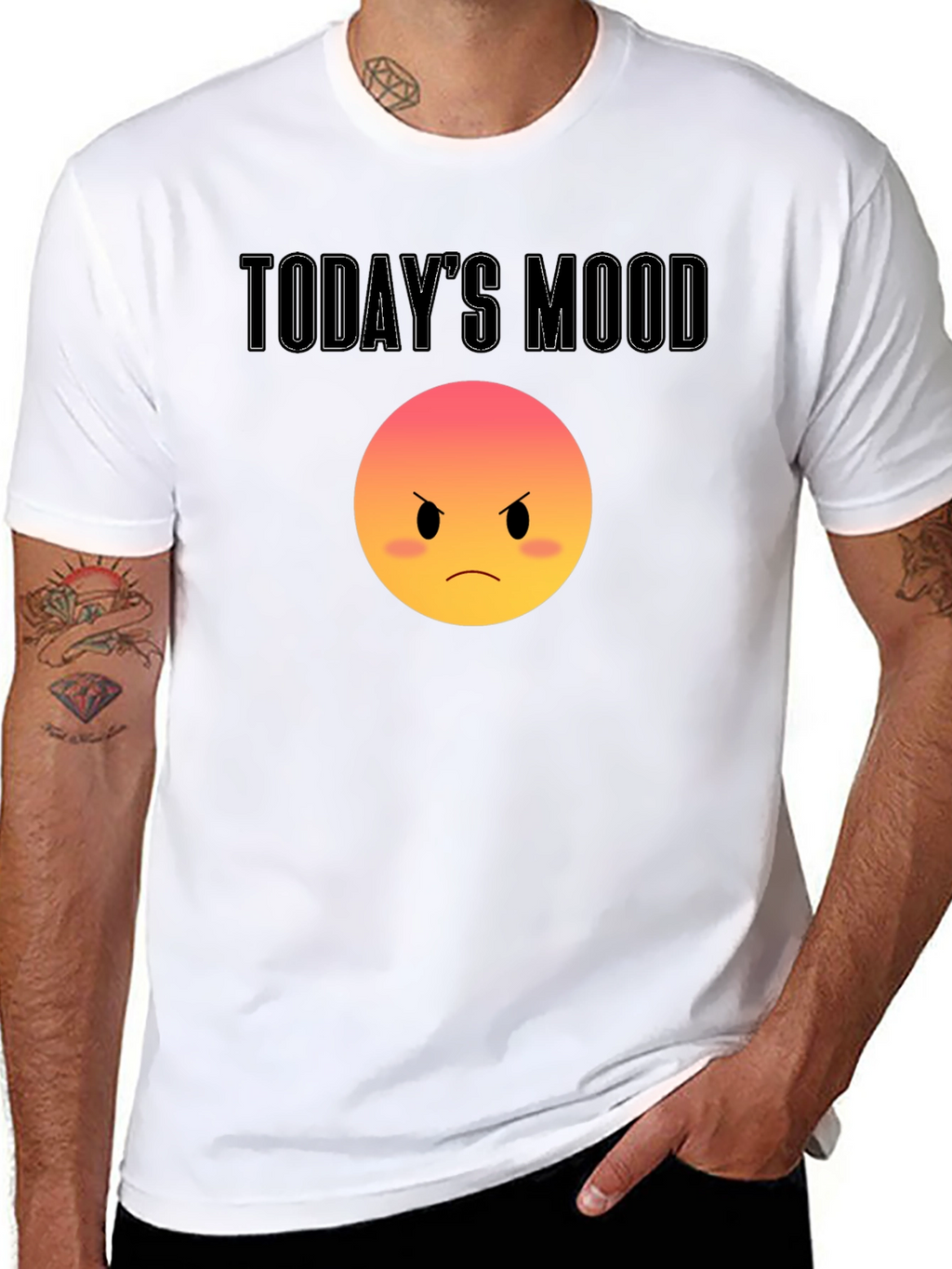 Todays Mood Grumpy Emoji T-Shirt