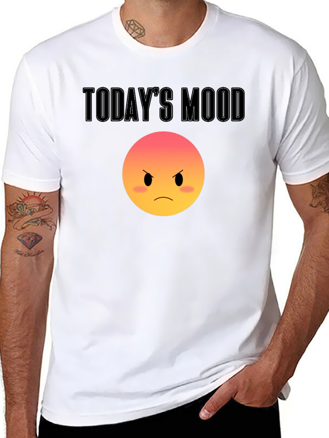 Todays Mood Grumpy Emoji T-Shirt