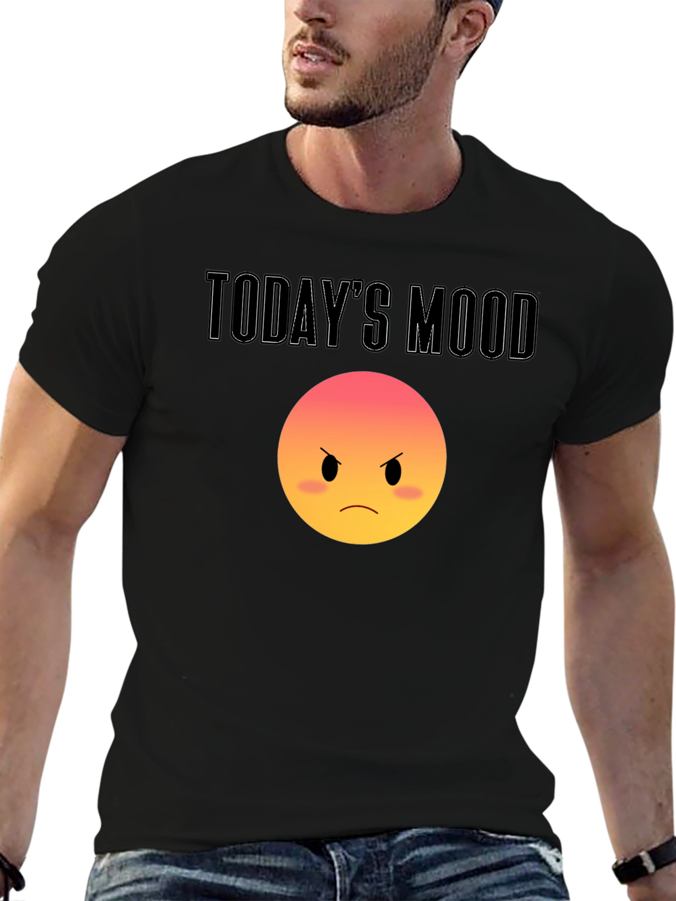Todays Mood Grumpy Emoji T-Shirt