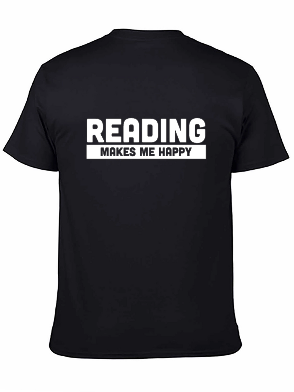 Reading Makes Me Happy Black T-Shirt