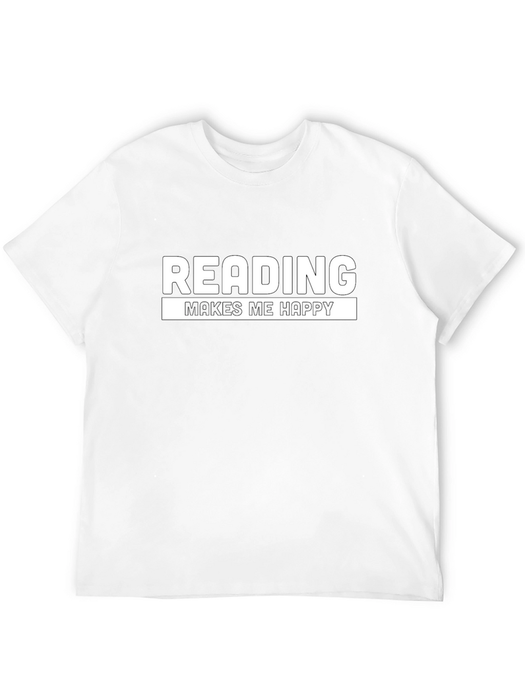 Reading Makes Me Happy Black T-Shirt