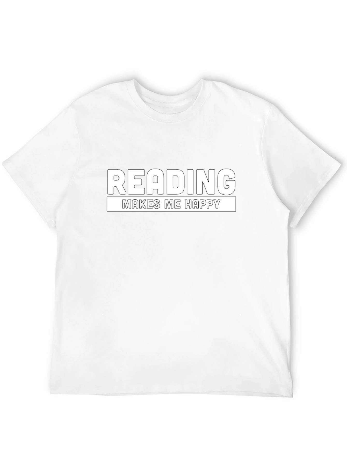 Reading Makes Me Happy Black T-Shirt