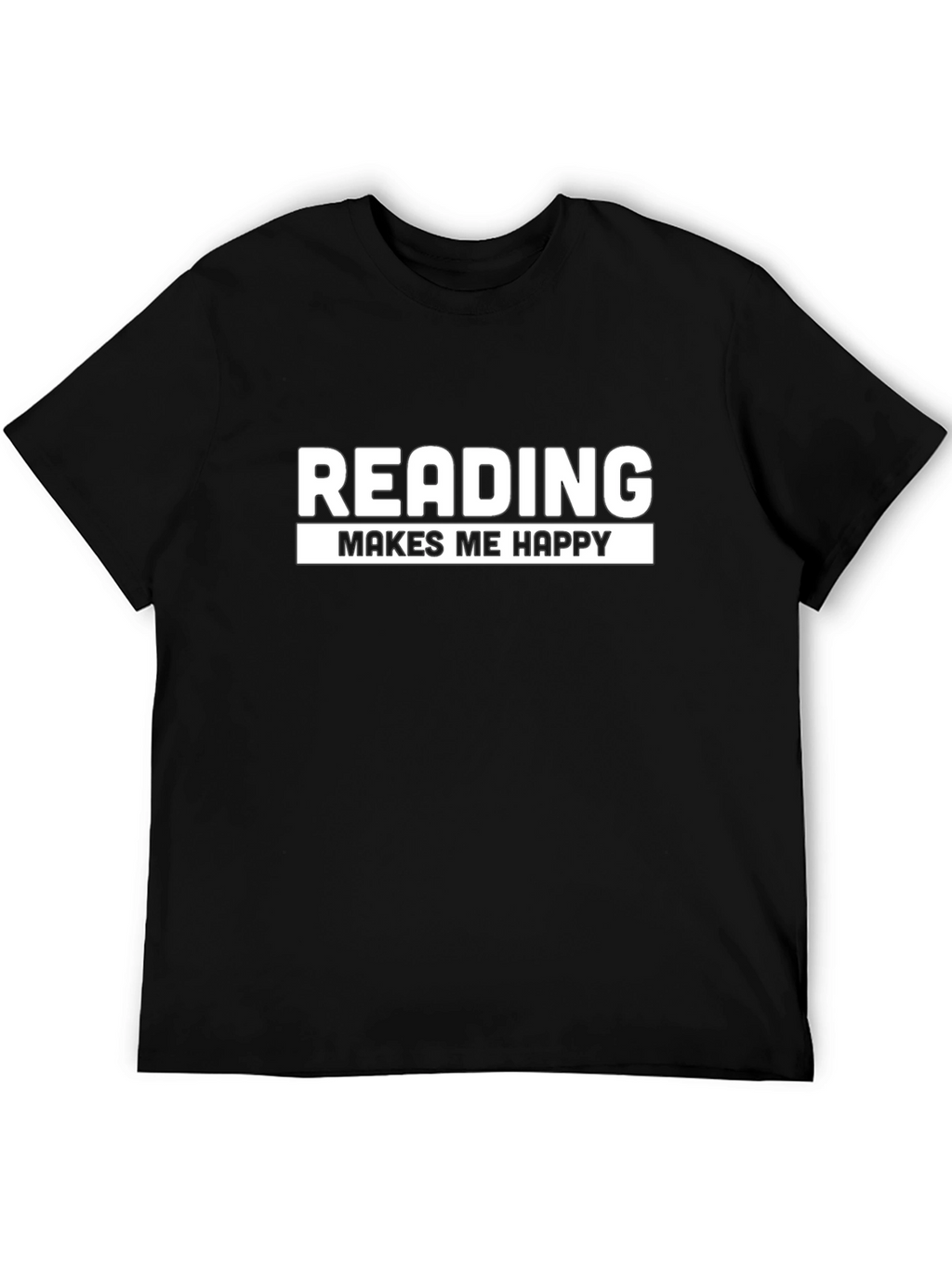 Reading Makes Me Happy Black T-Shirt