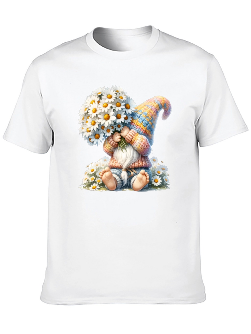 Cute Gnome with Daisies T-Shirt