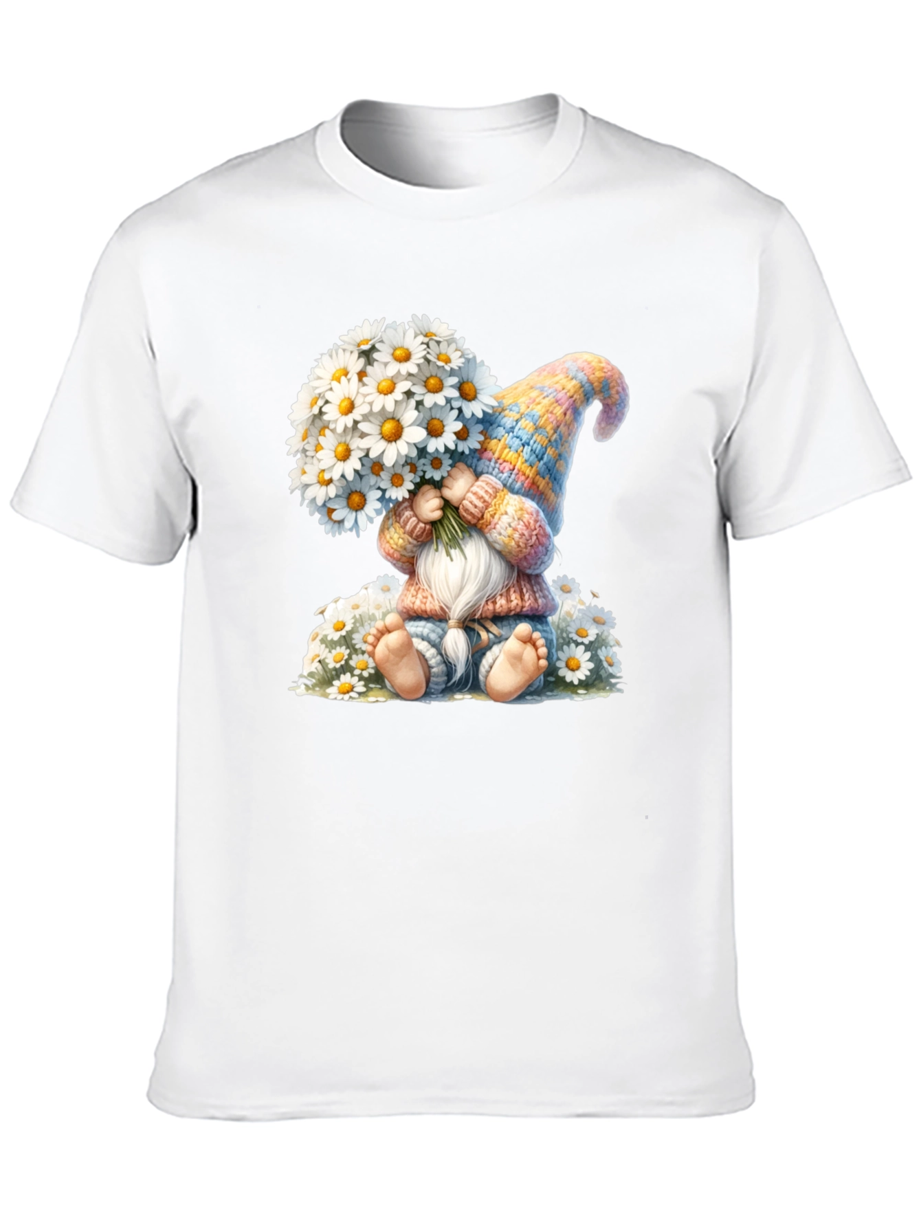 Cute Gnome with Daisies T-Shirt