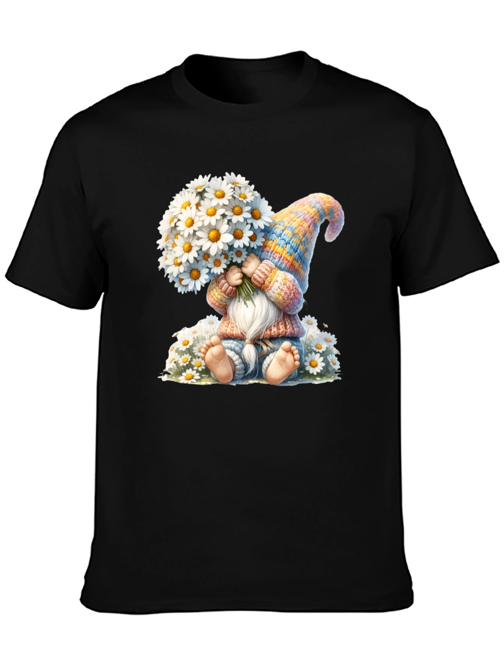 Cute Gnome with Daisies T-Shirt