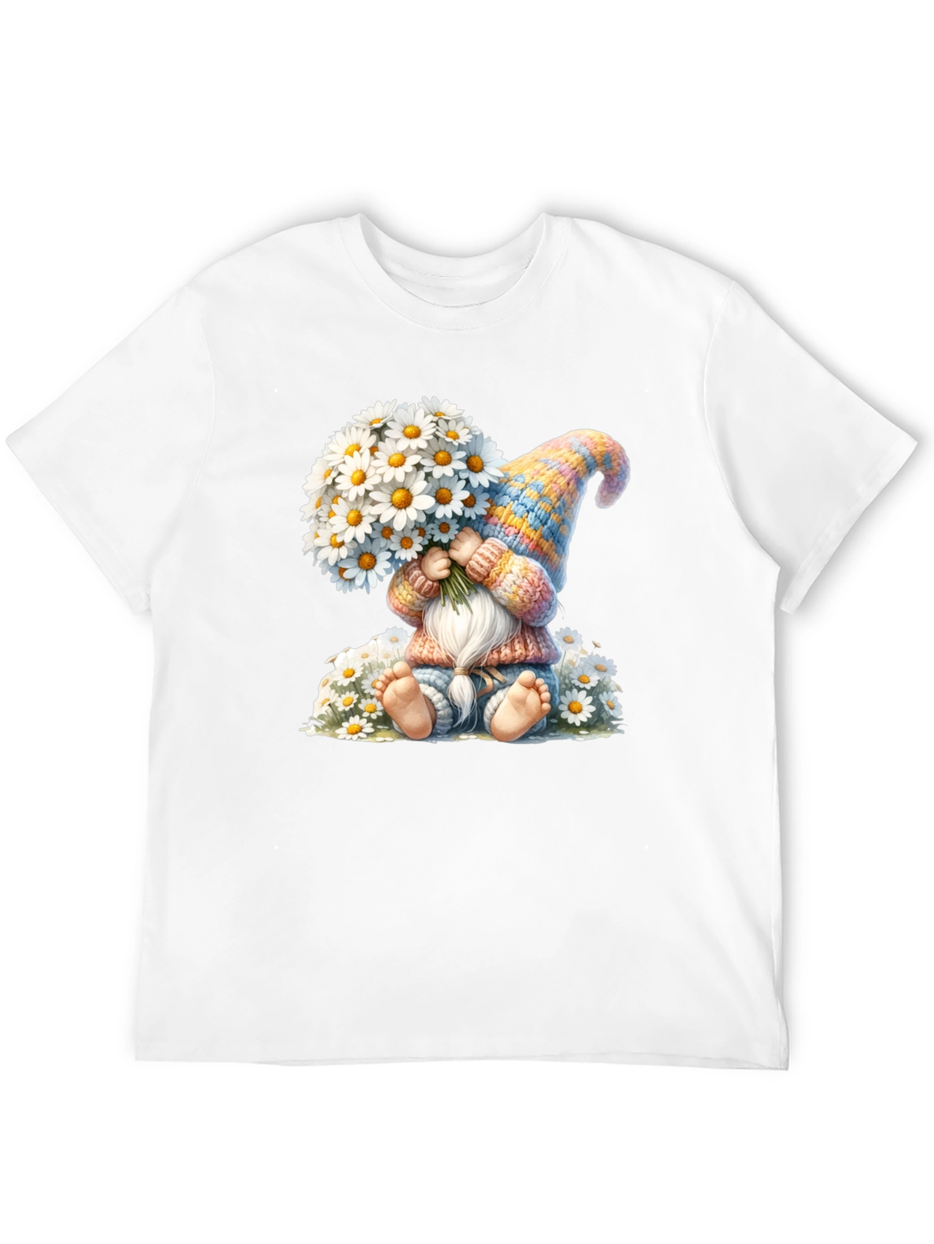 Cute Gnome with Daisies T-Shirt