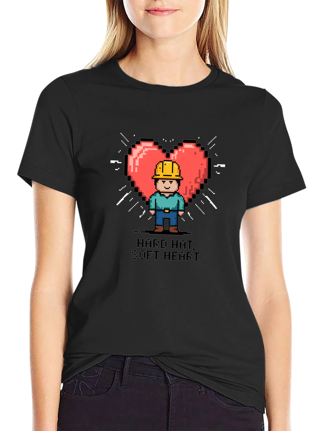 Hard Hat Soft Heart Graphic T-Shirt