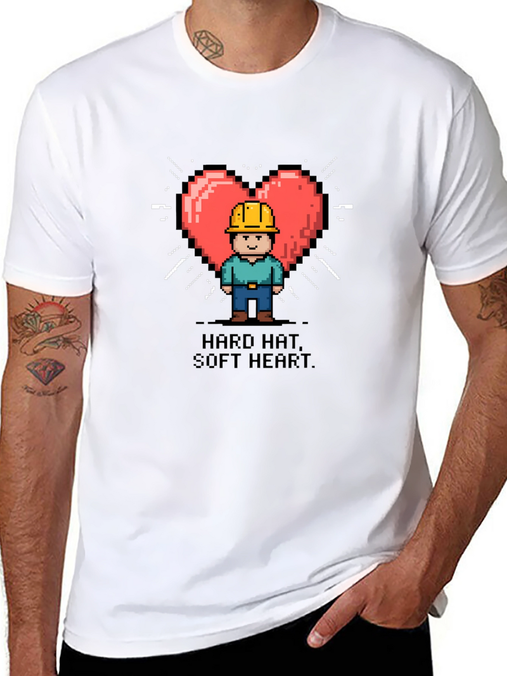 Hard Hat Soft Heart Graphic T-Shirt