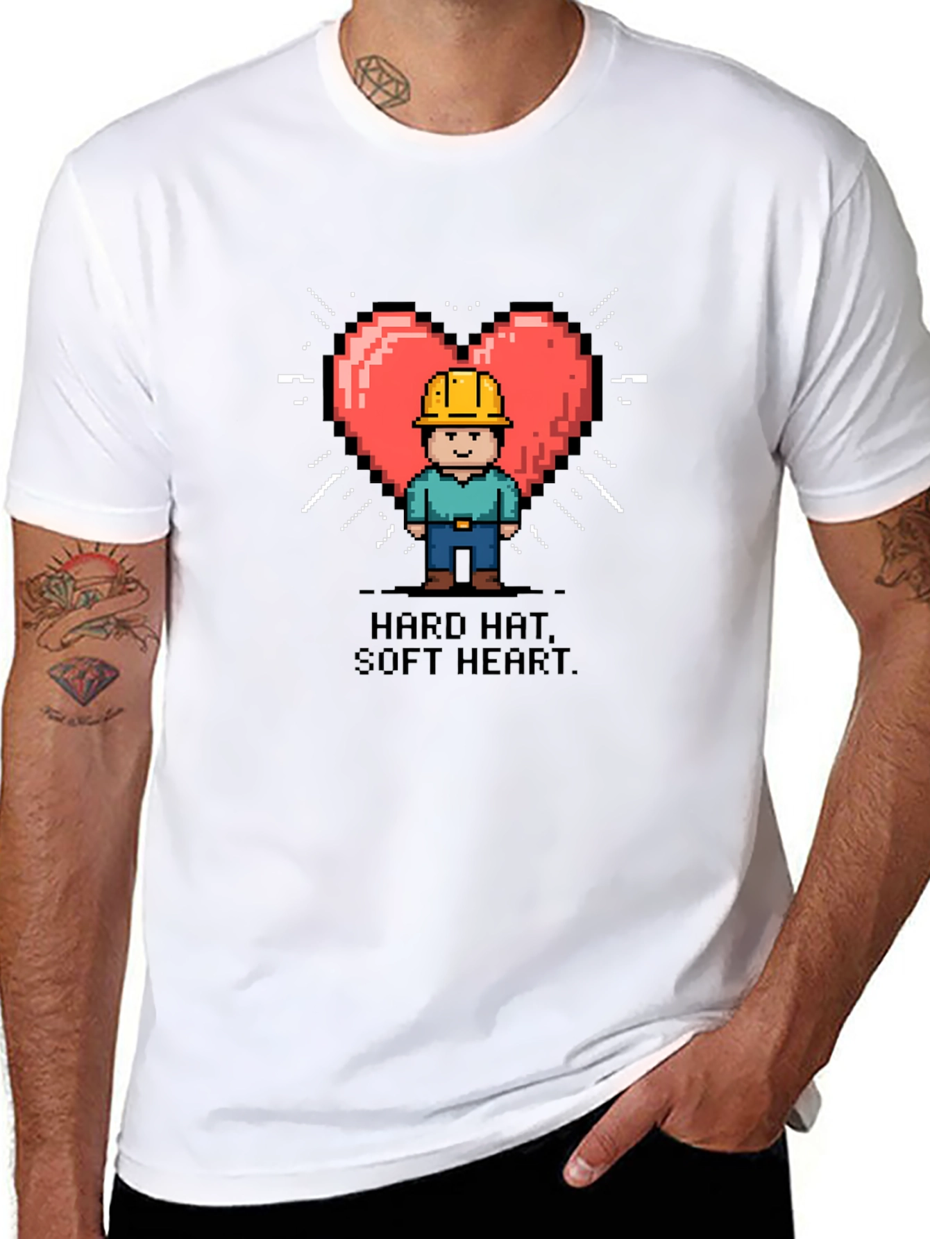 Hard Hat Soft Heart Graphic T-Shirt