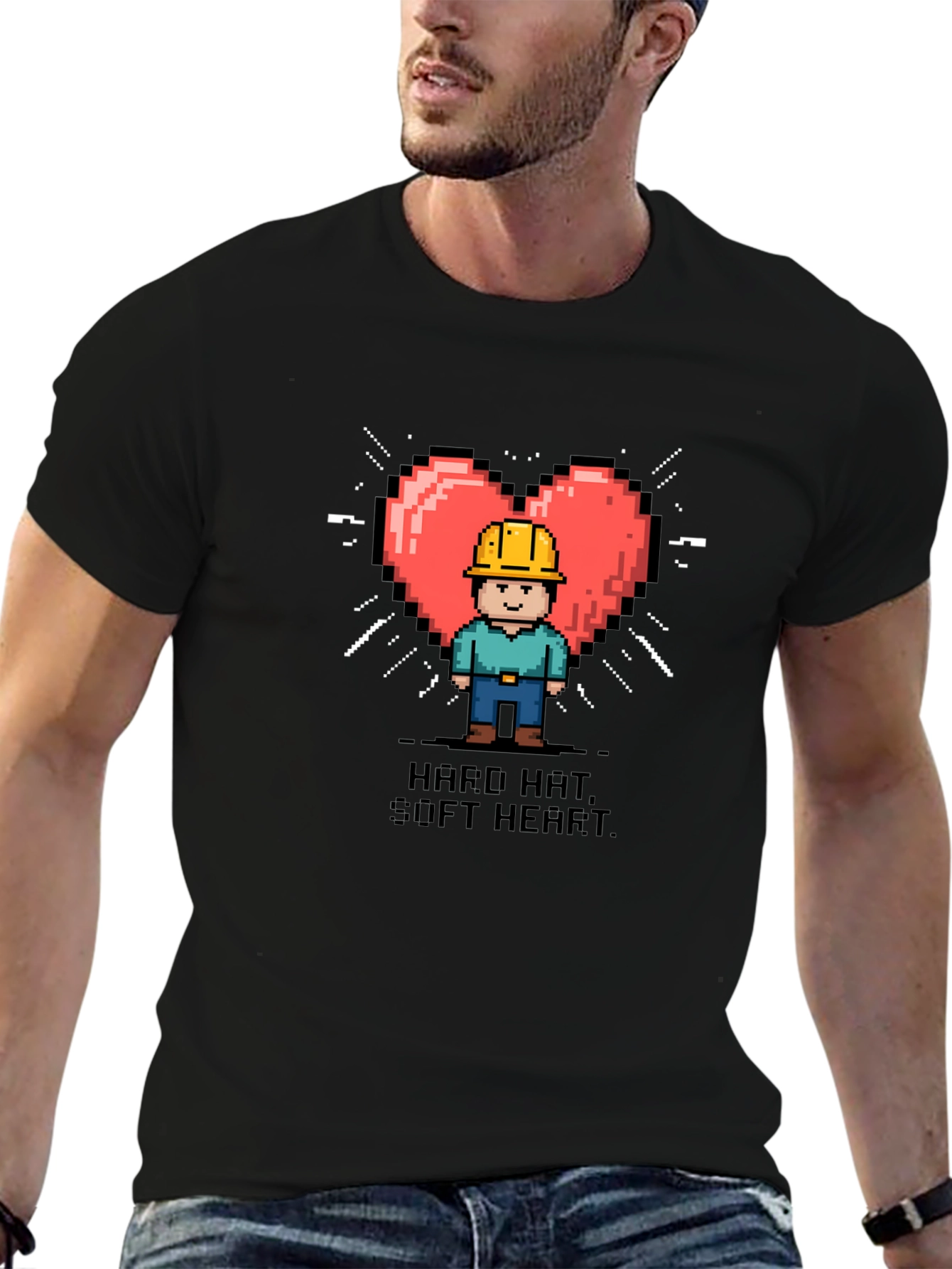 Hard Hat Soft Heart Graphic T-Shirt