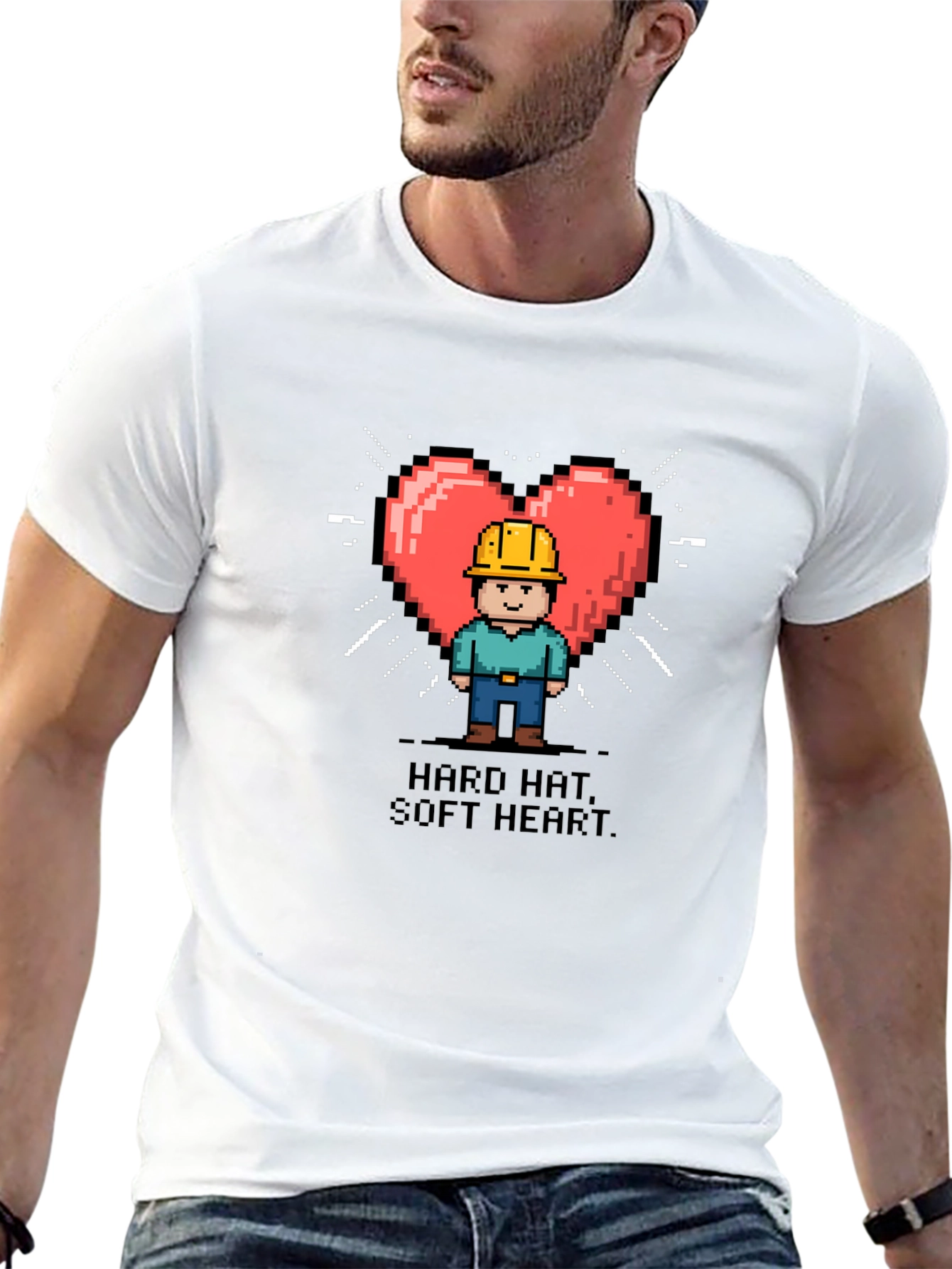 Hard Hat Soft Heart Graphic T-Shirt