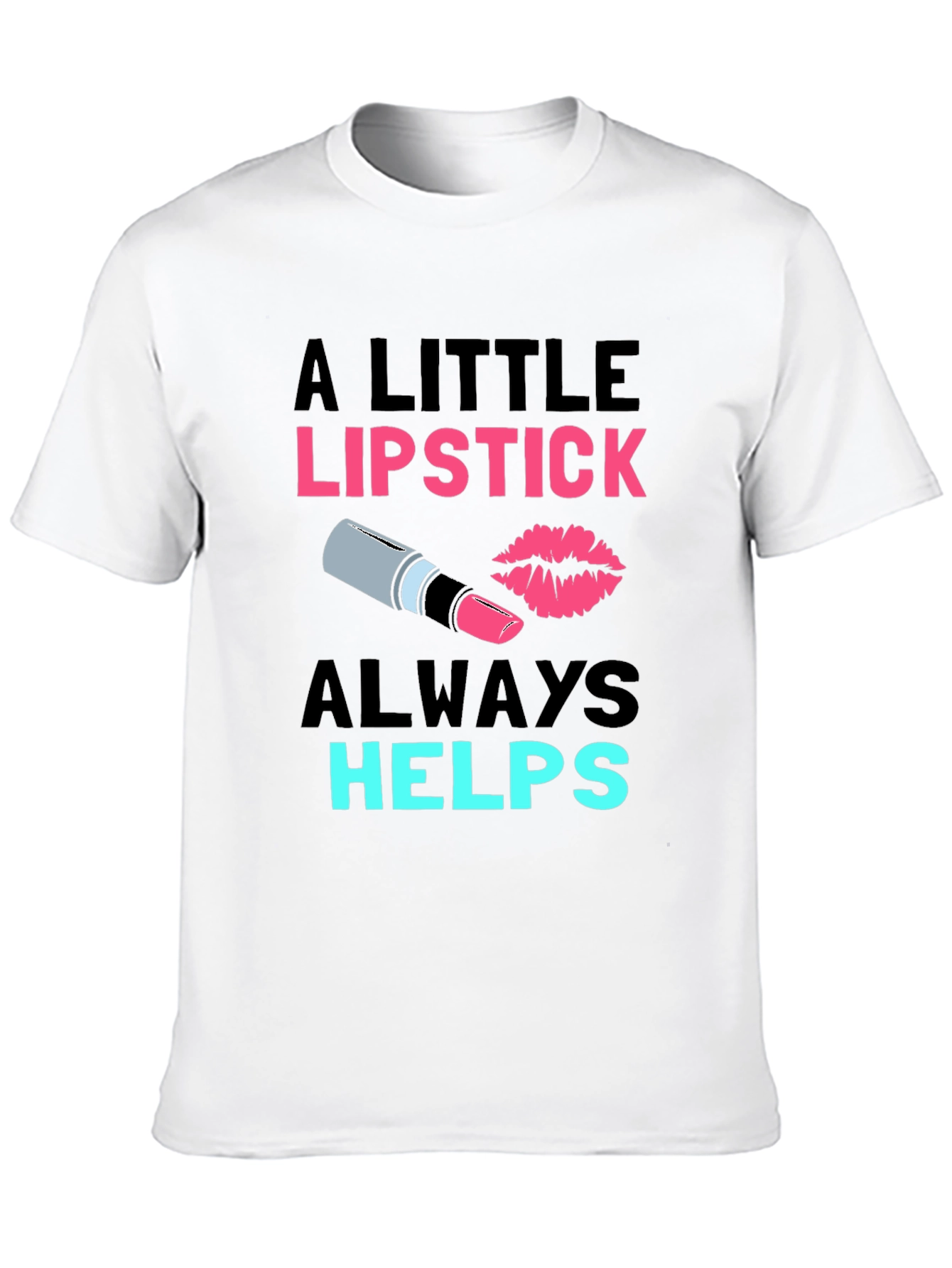 Lipstick Helps Graphic Tee - Beauty Lover Shirt