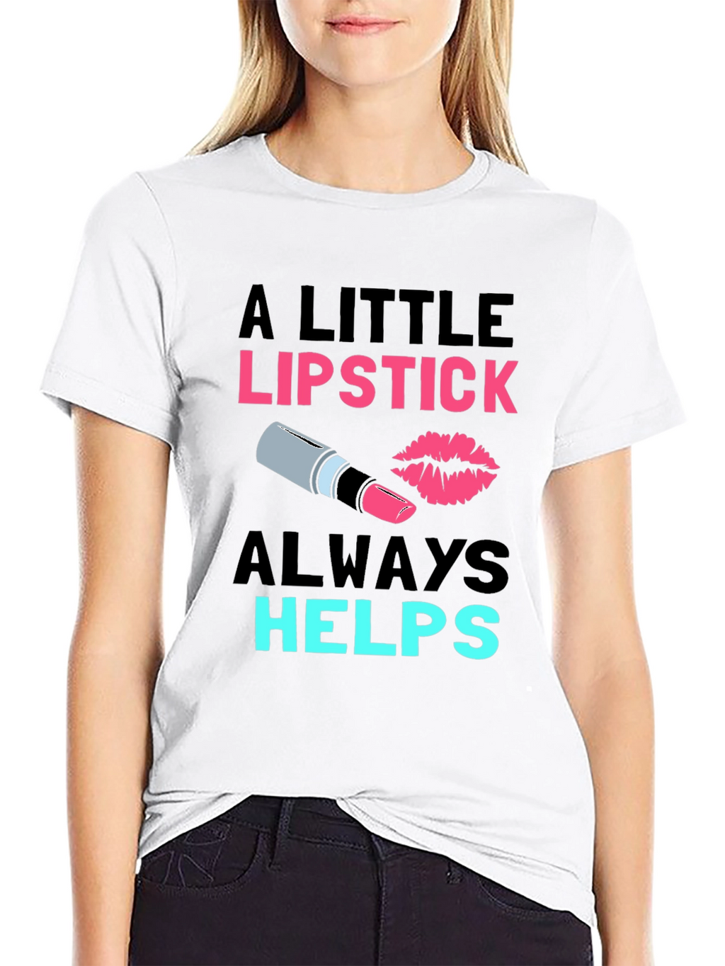Lipstick Helps Graphic Tee - Beauty Lover Shirt