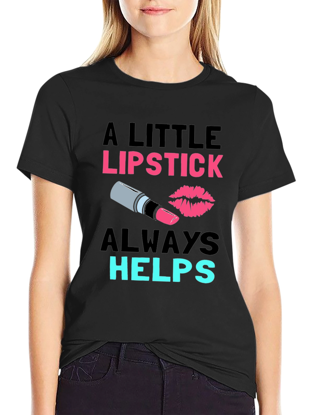 Lipstick Helps Graphic Tee - Beauty Lover Shirt