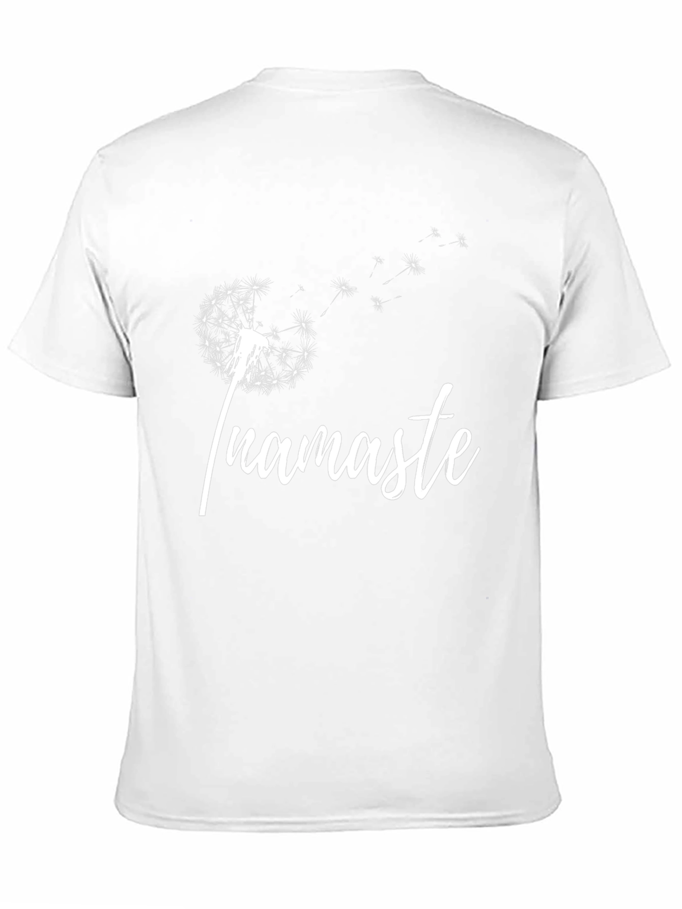 Namaste Dandelion Graphic Tee - Black Cotton T-Shirt