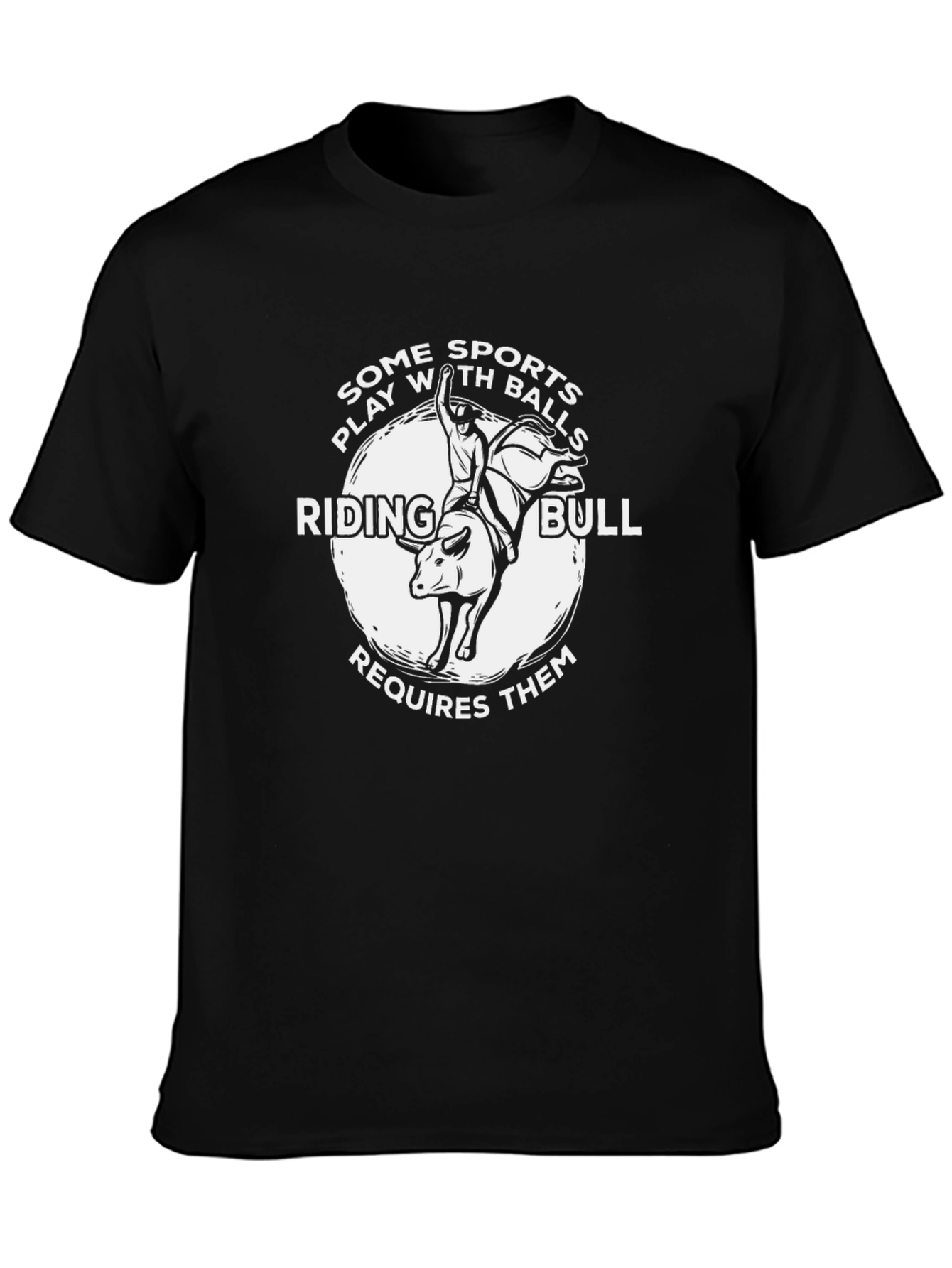 Riding Bull Graphic T-Shirt Novelty Tee