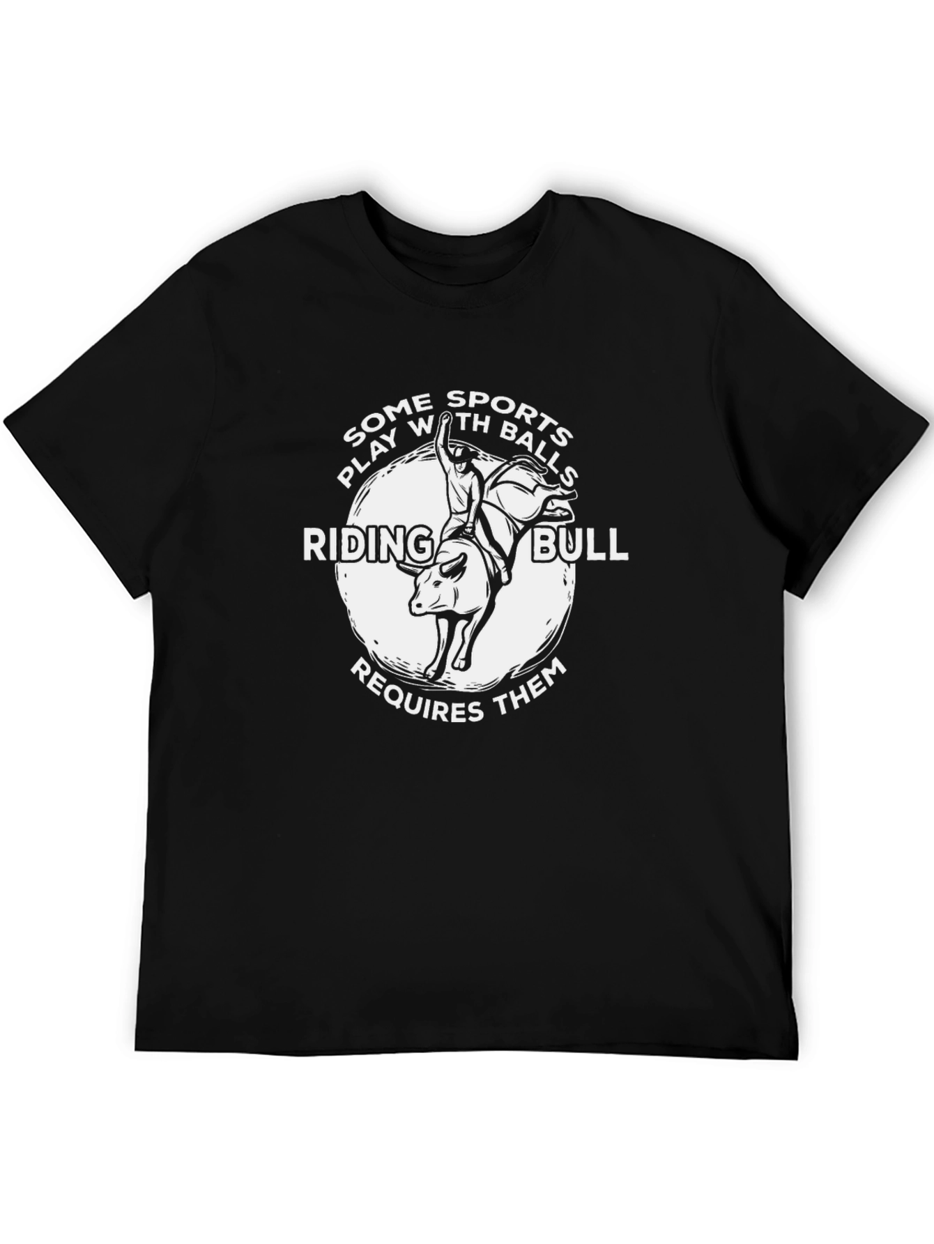 Riding Bull Graphic T-Shirt Novelty Tee