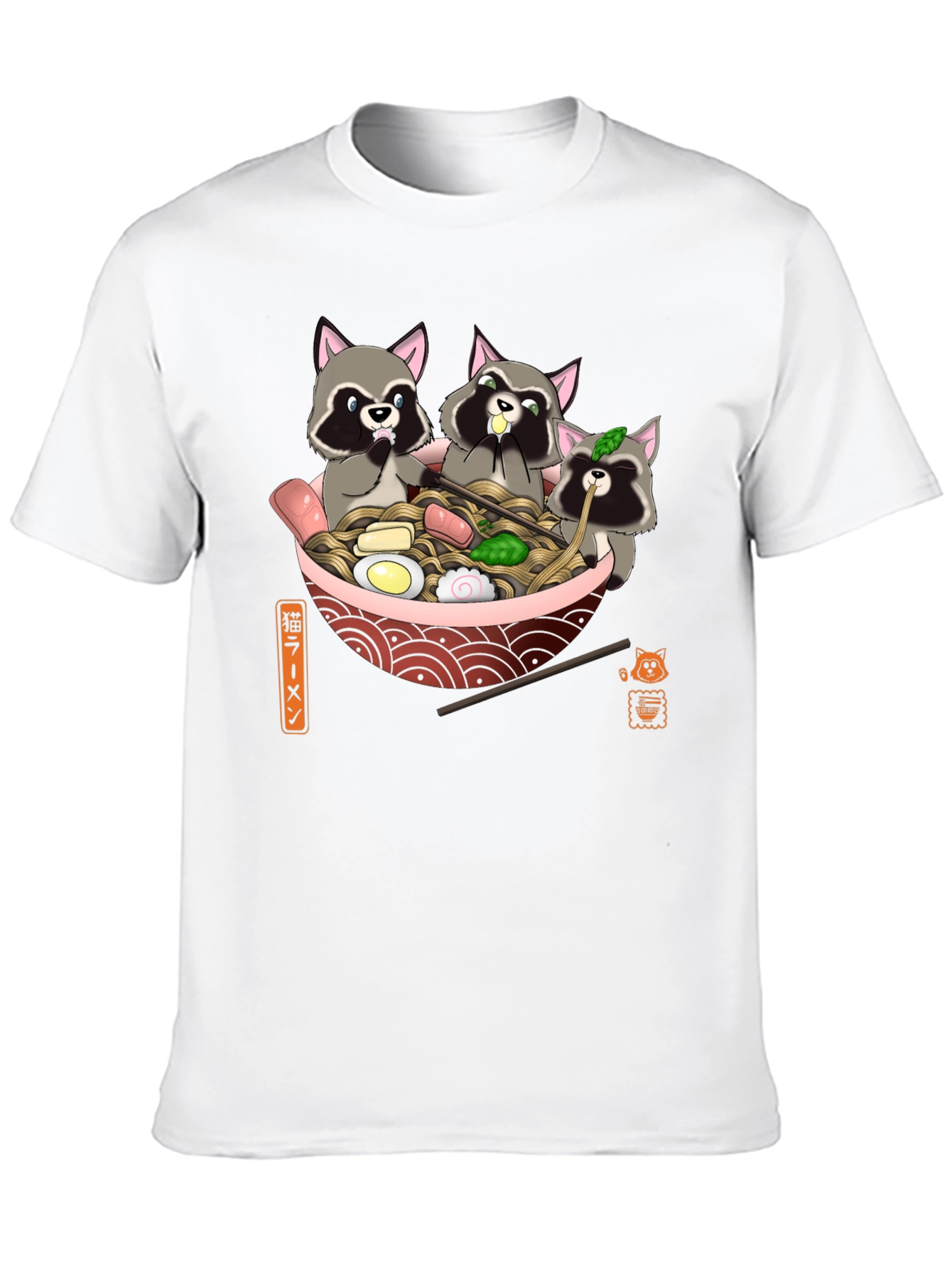 Raccoon Ramen T-Shirt - Cute Graphic Tee