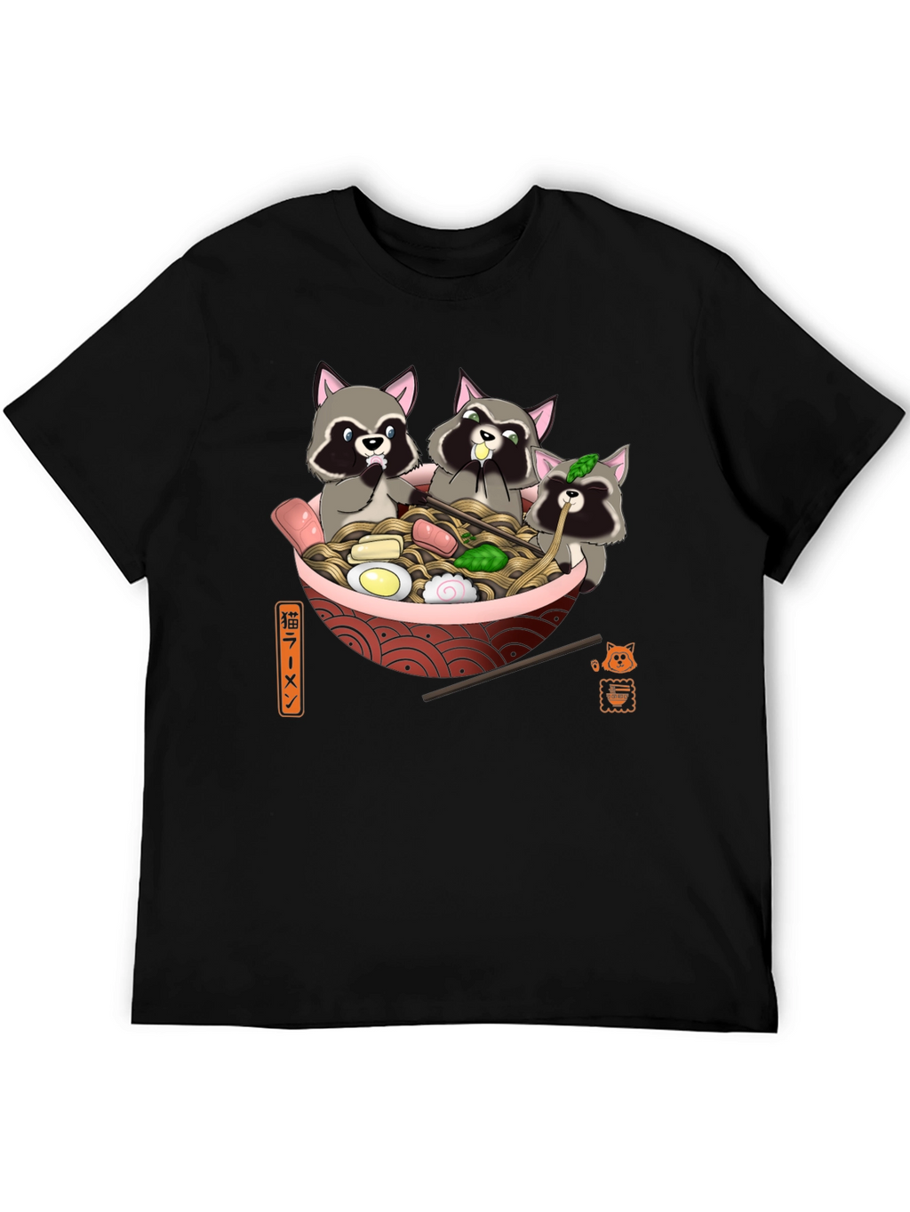 Raccoon Ramen T-Shirt - Cute Graphic Tee