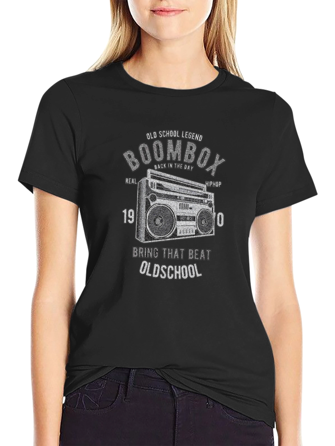 Old School Boombox T-Shirt - Retro Hip Hop Legend Tee