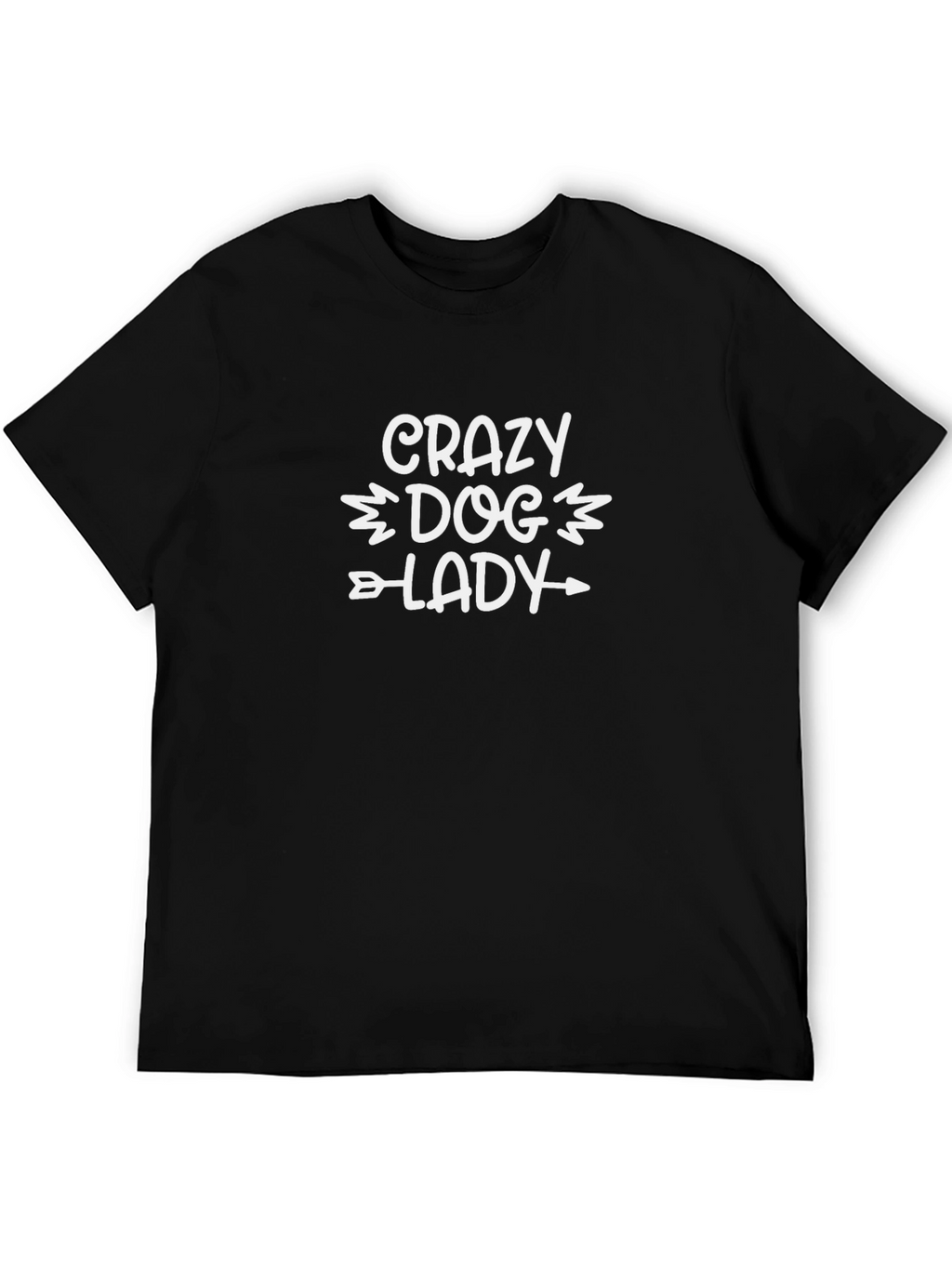 Crazy Dog Lady Graphic Tee - Black