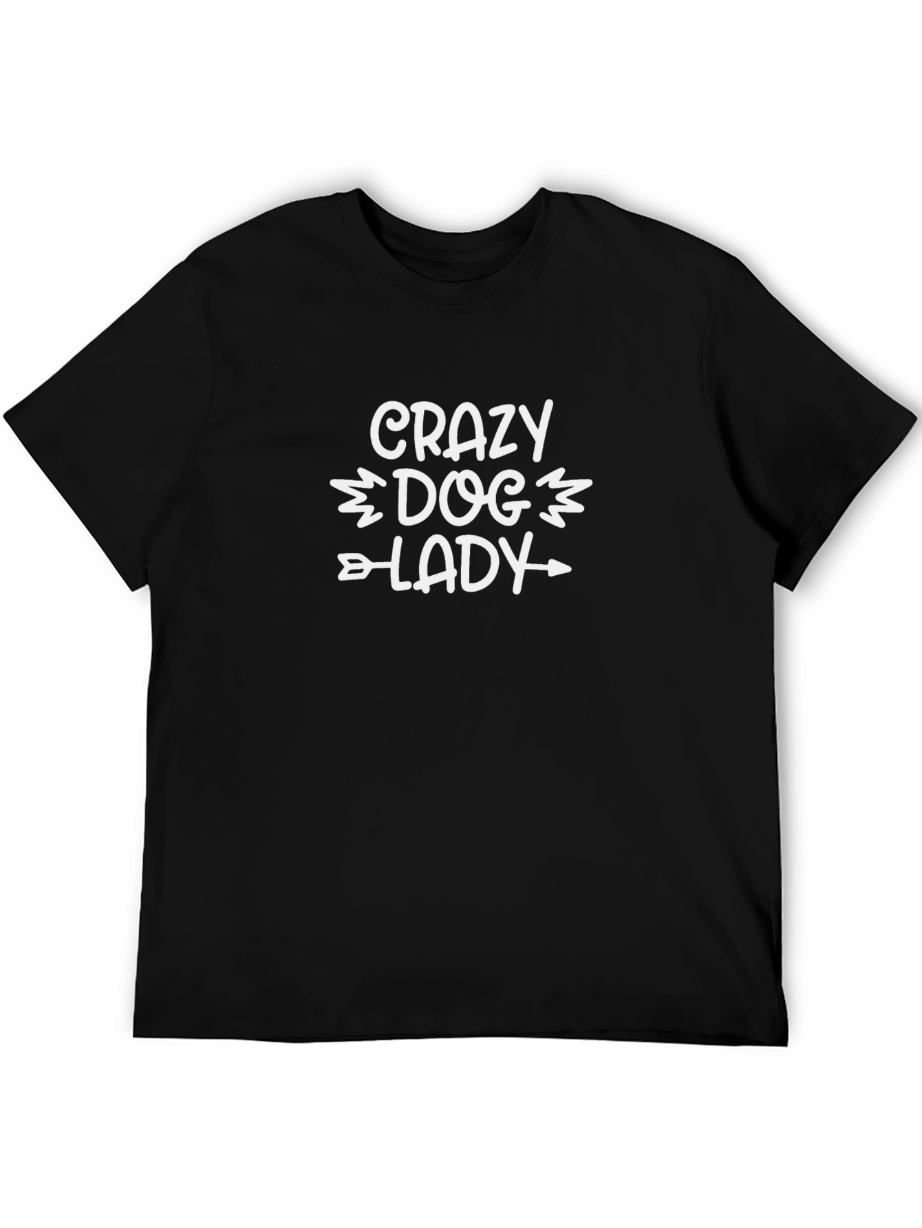 Crazy Dog Lady Graphic Tee - Black