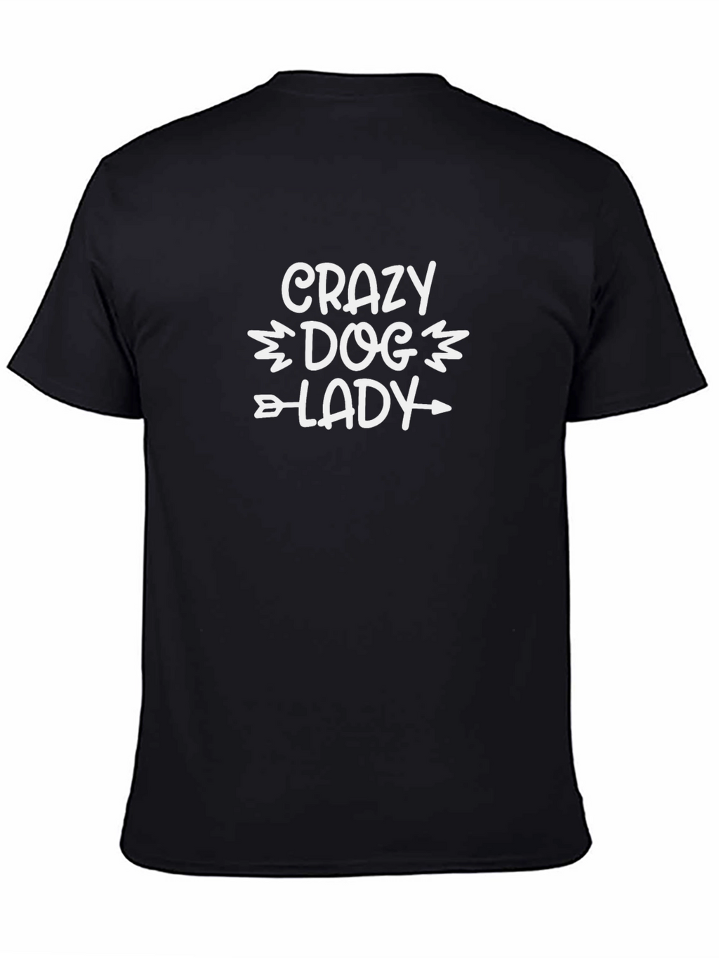 Crazy Dog Lady Graphic Tee - Black