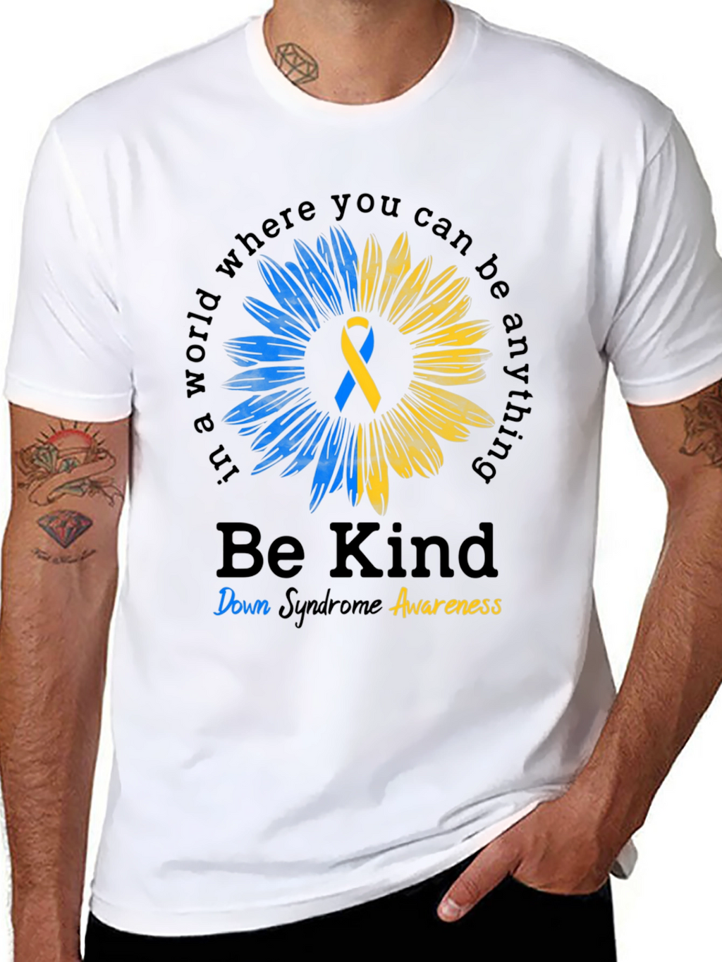 Be Kind Down Syndrome Awareness T-Shirt