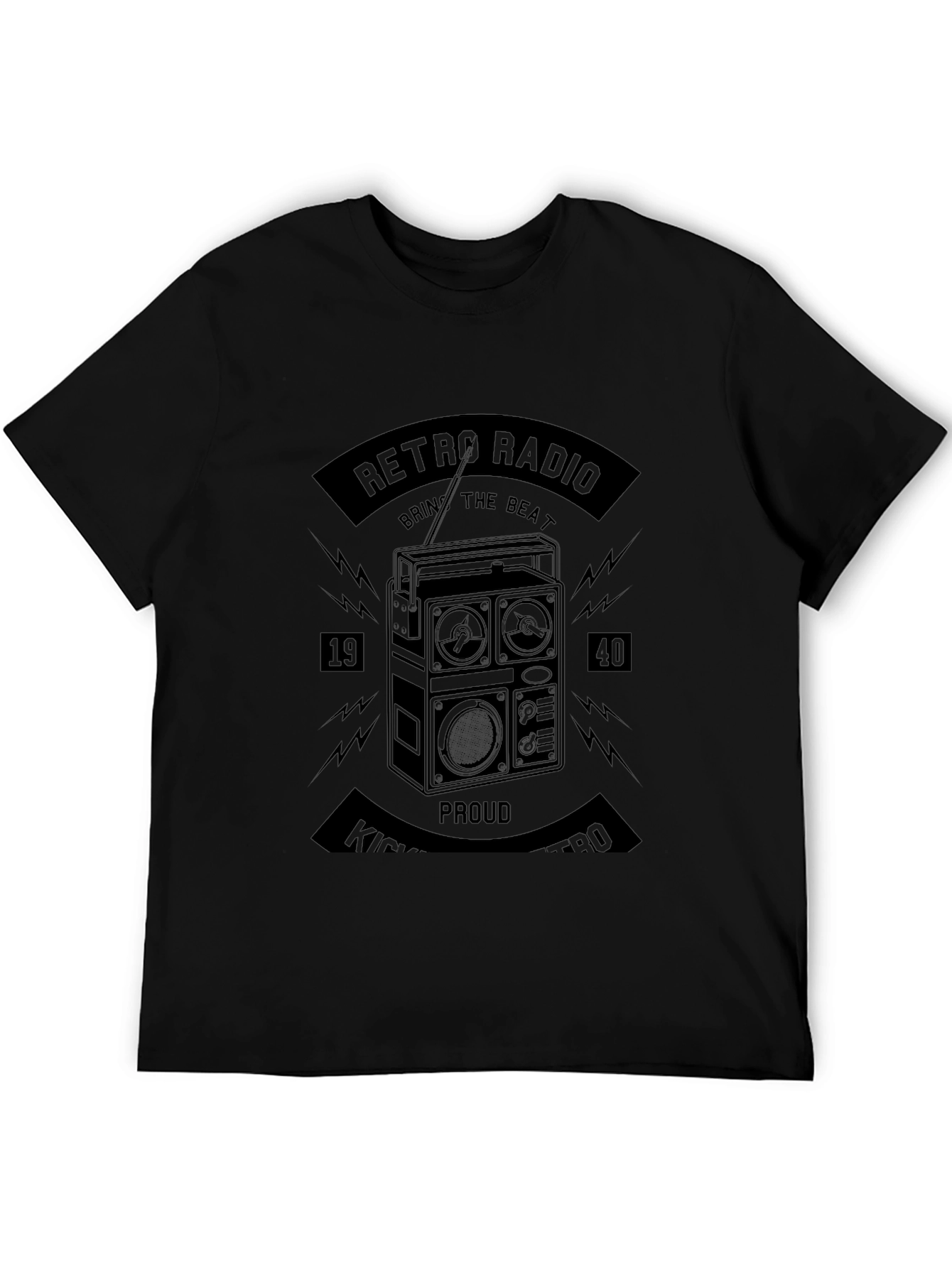 Retro Radio Graphic T-Shirt - Vintage Music Lover Tee