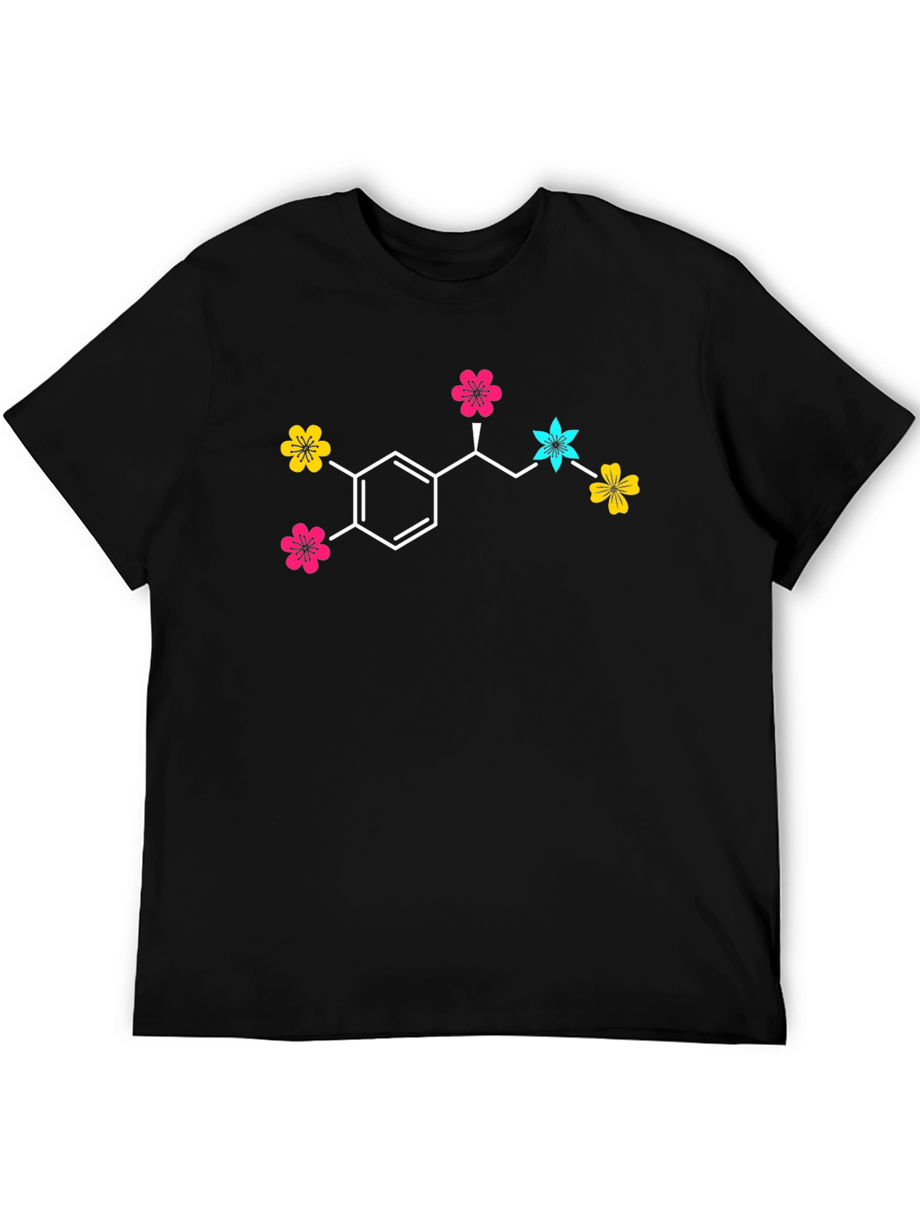 Dopamine Molecule Flower T-Shirt
