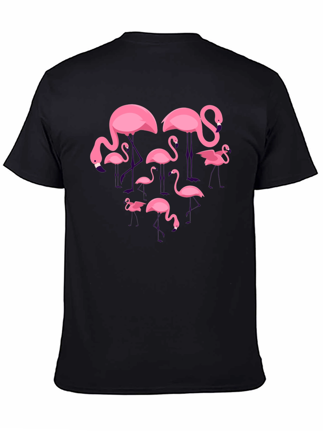 Flamingo Graphic Tee - Black Crew Neck
