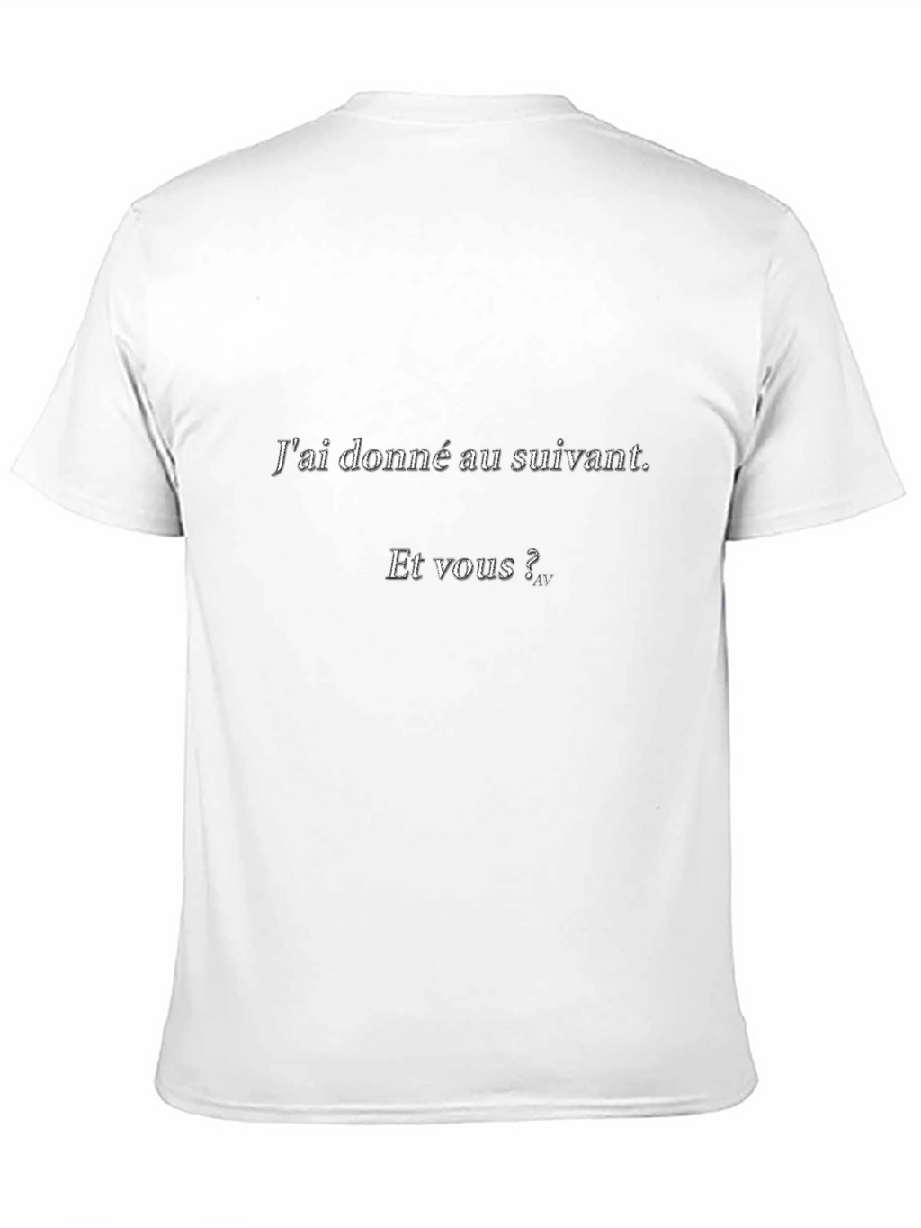 I gave to the next t-shirt