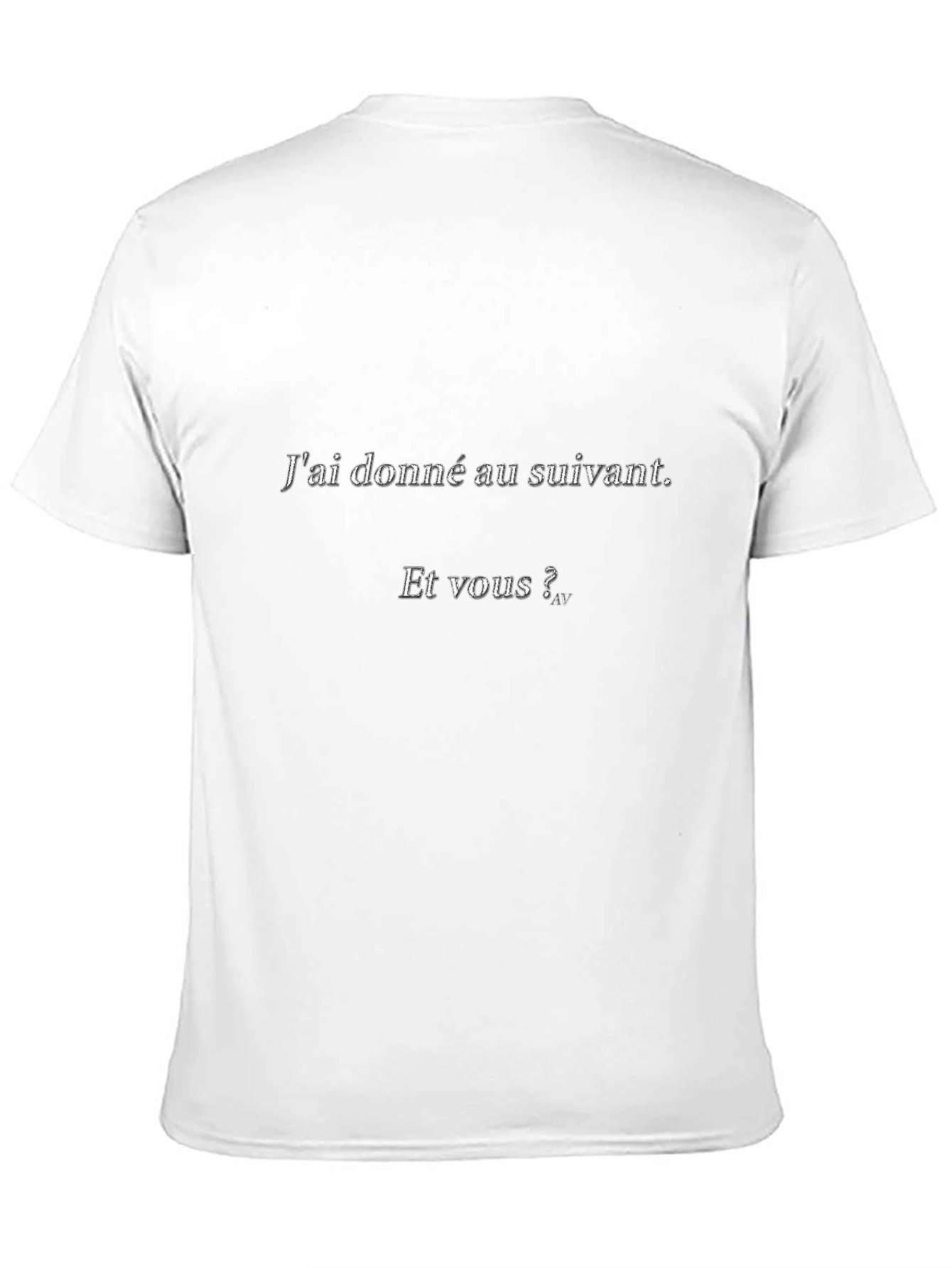I gave to the next t-shirt