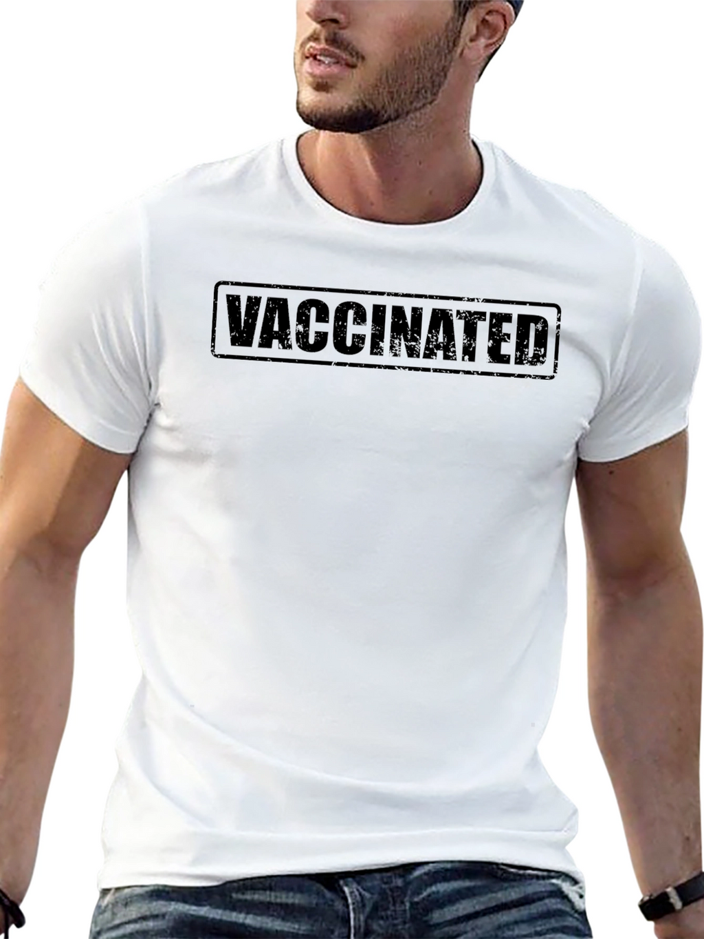 Vaccinated Graphic T-Shirt - Black