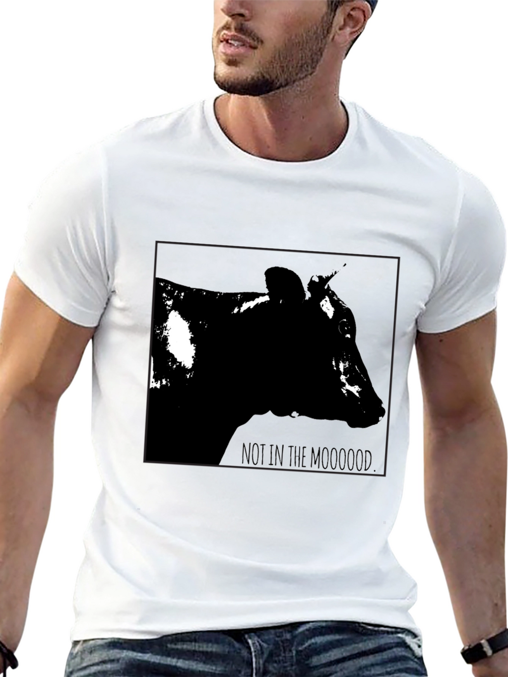 Not in the Mooood Black T-Shirt