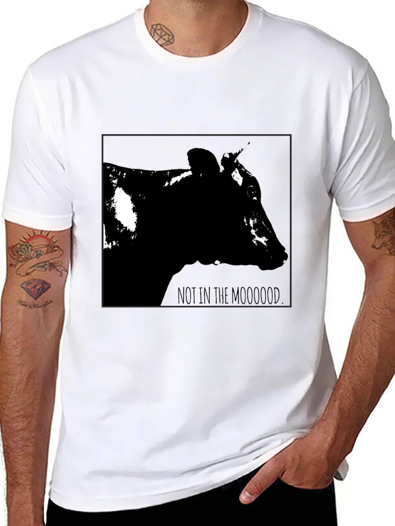 Not in the Mooood Black T-Shirt