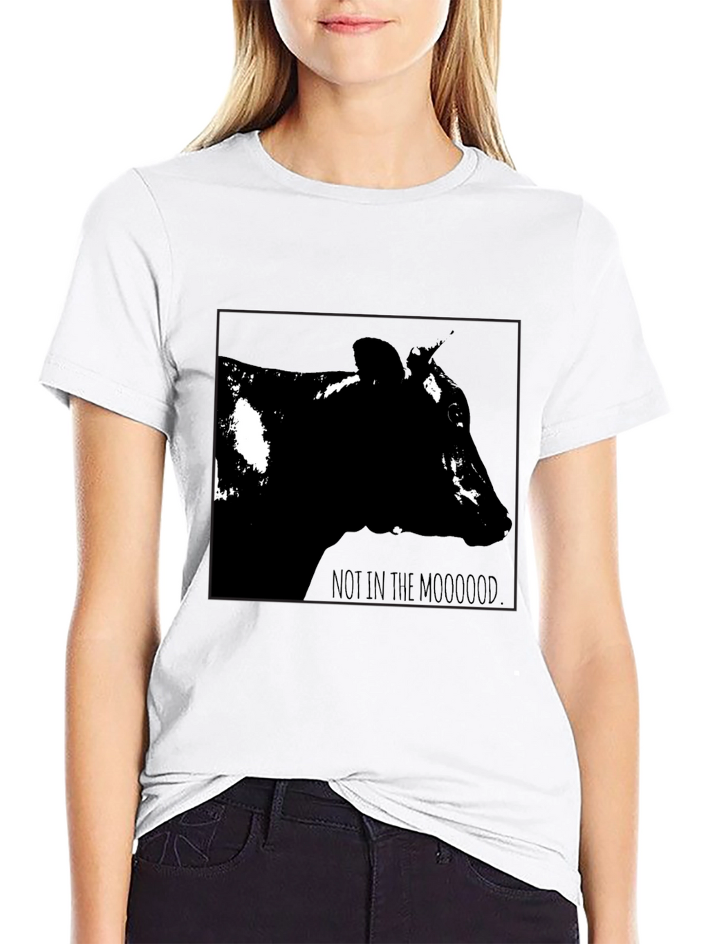 Not in the Mooood Black T-Shirt