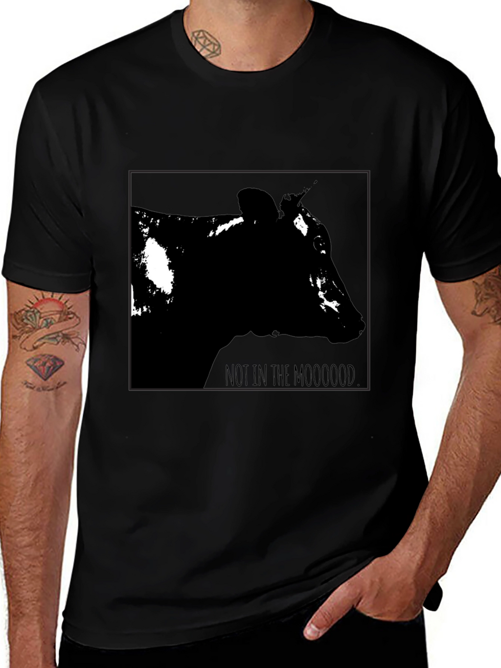 Not in the Mooood Black T-Shirt