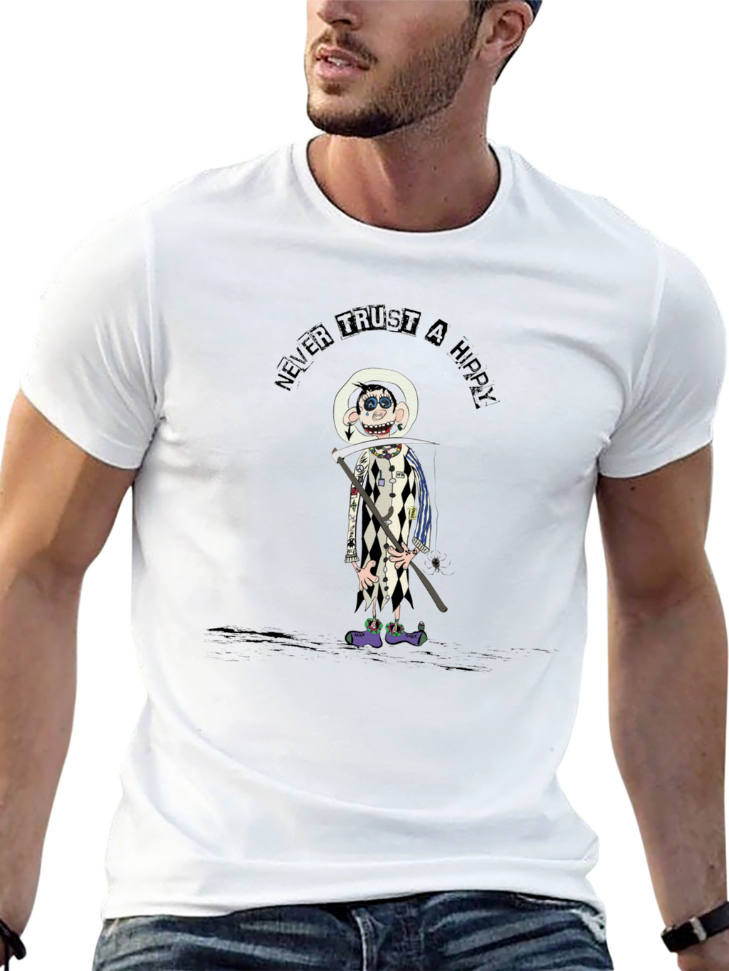 Never Trust a Hippy Graphic T-Shirt