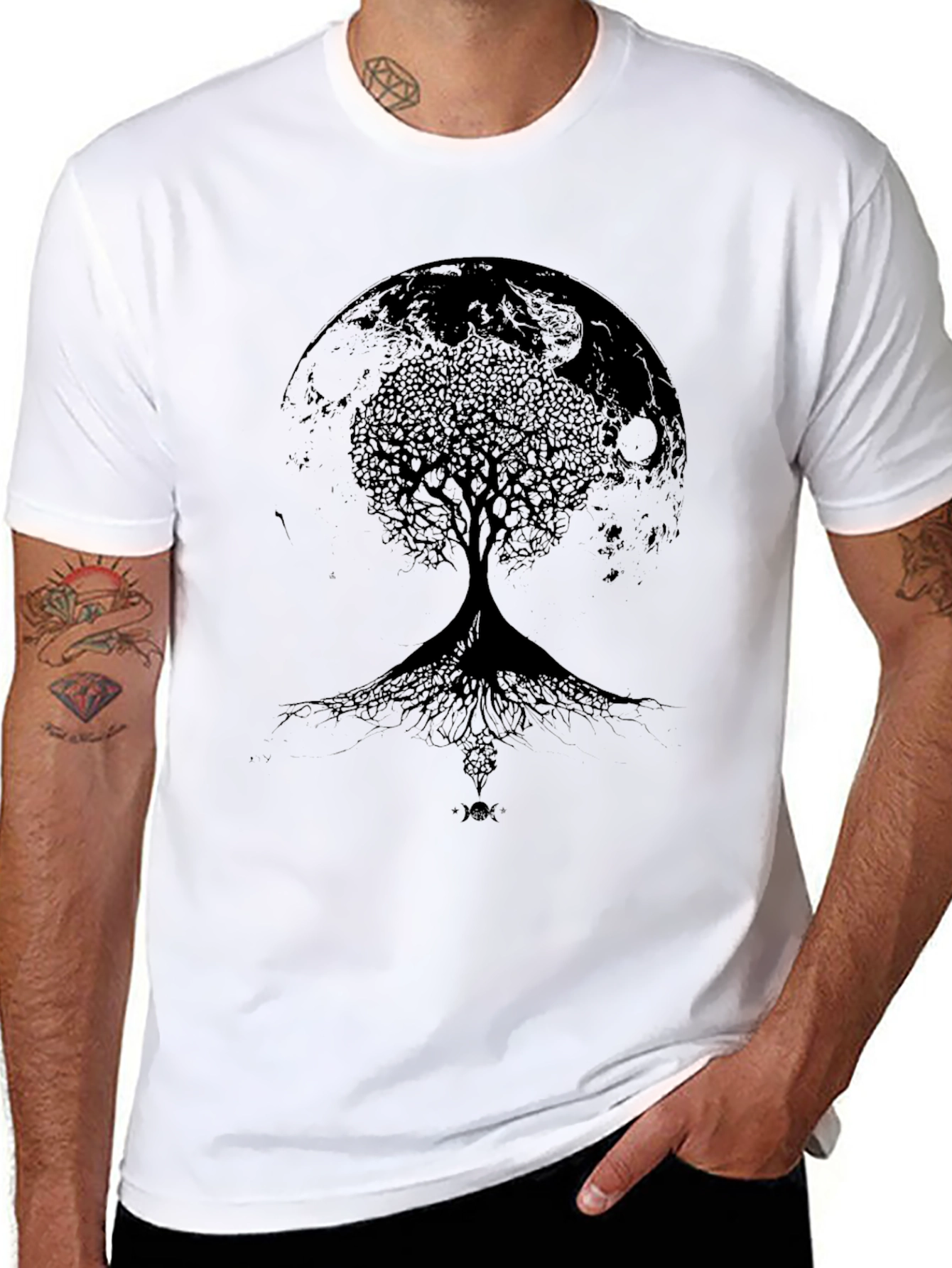 Tree of Life Moon Graphic T-Shirt