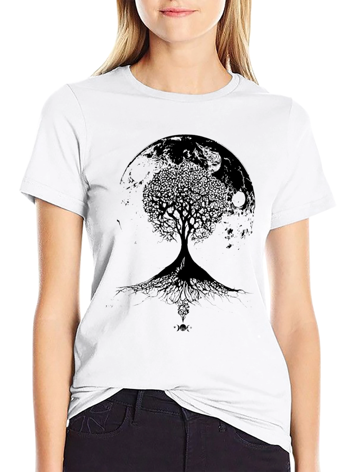 Tree of Life Moon Graphic T-Shirt