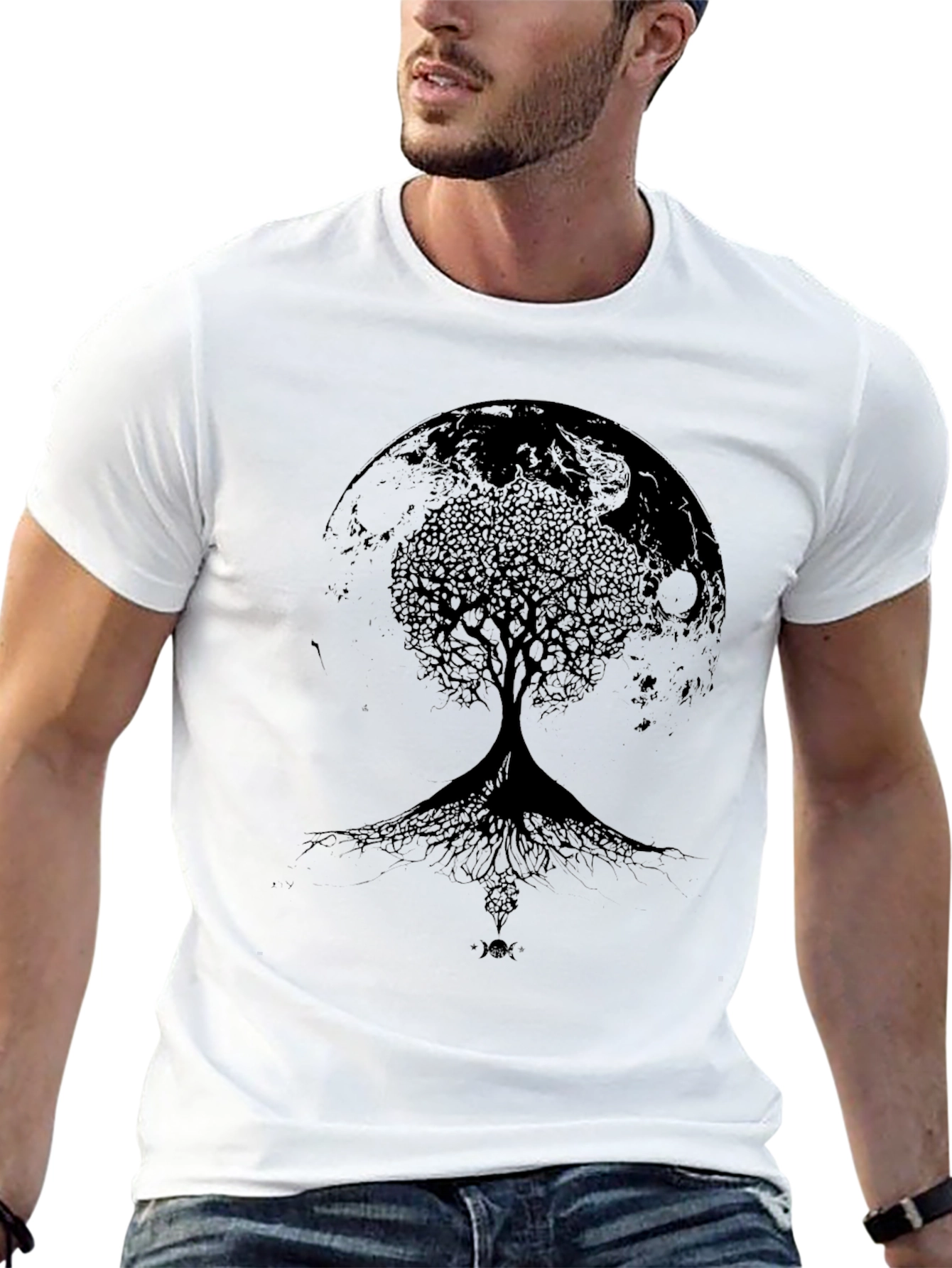 Tree of Life Moon Graphic T-Shirt