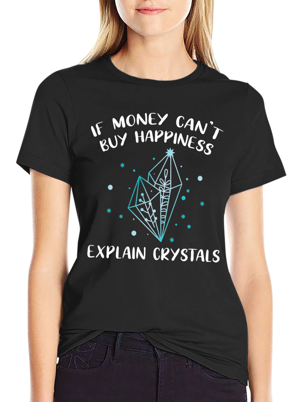 Crystals Happiness Graphic Tee Shirt
