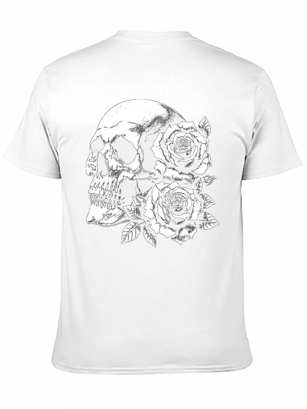 Skull & Roses Graphic Tee - Black