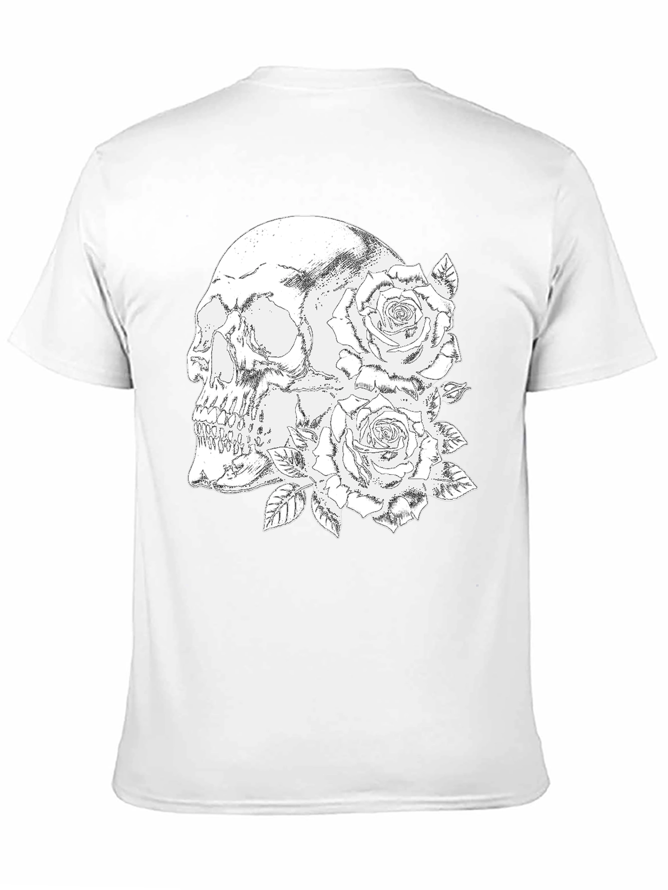 Skull & Roses Graphic Tee - Black