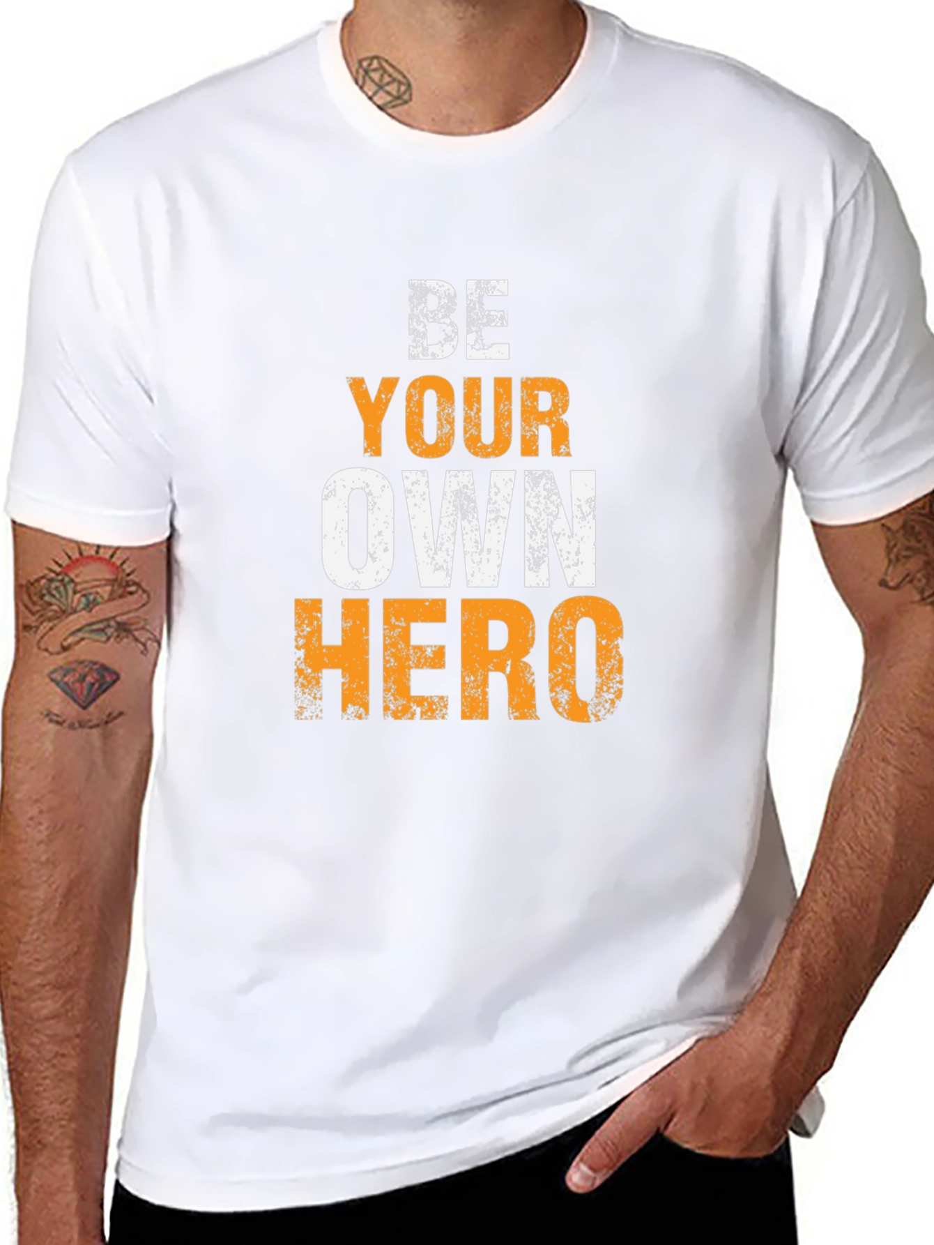 Be Your Own Hero Graphic Tee - Motivational T-Shirt