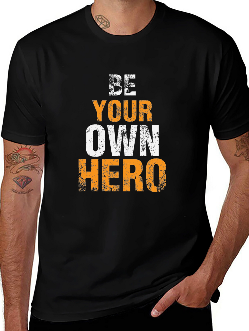 Be Your Own Hero Graphic Tee - Motivational T-Shirt