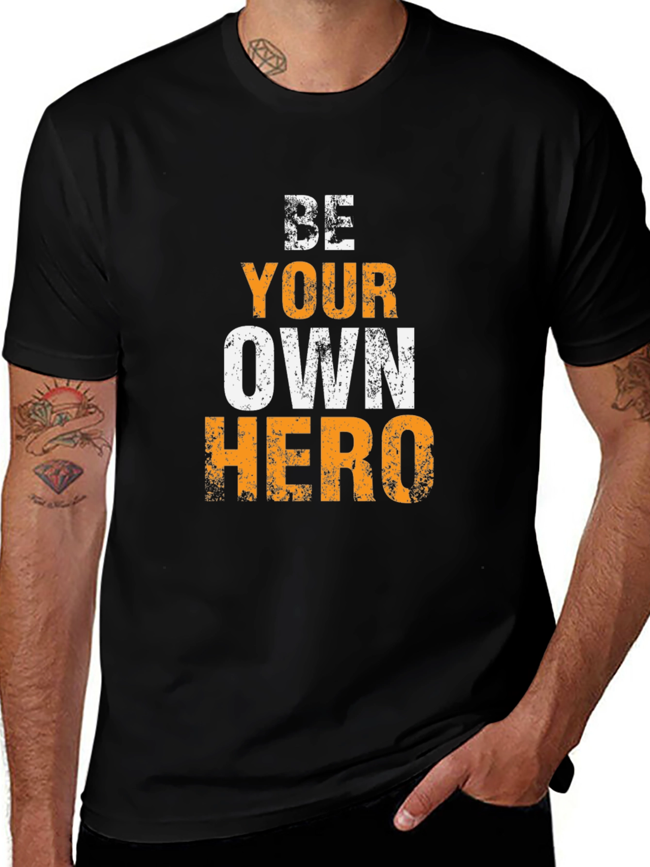 Be Your Own Hero Graphic Tee - Motivational T-Shirt