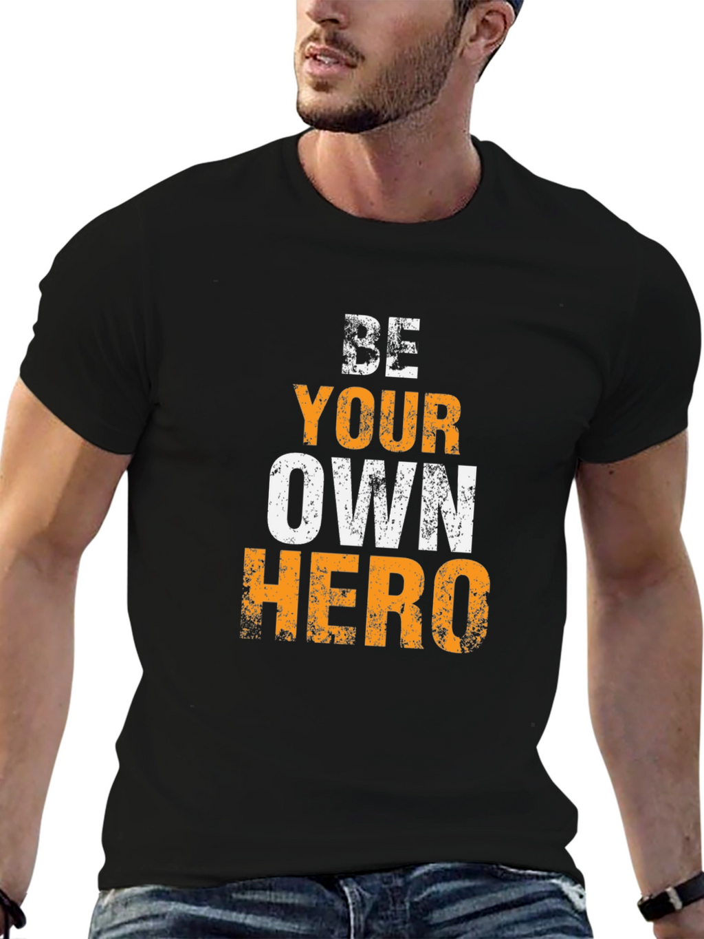 Be Your Own Hero Graphic Tee - Motivational T-Shirt